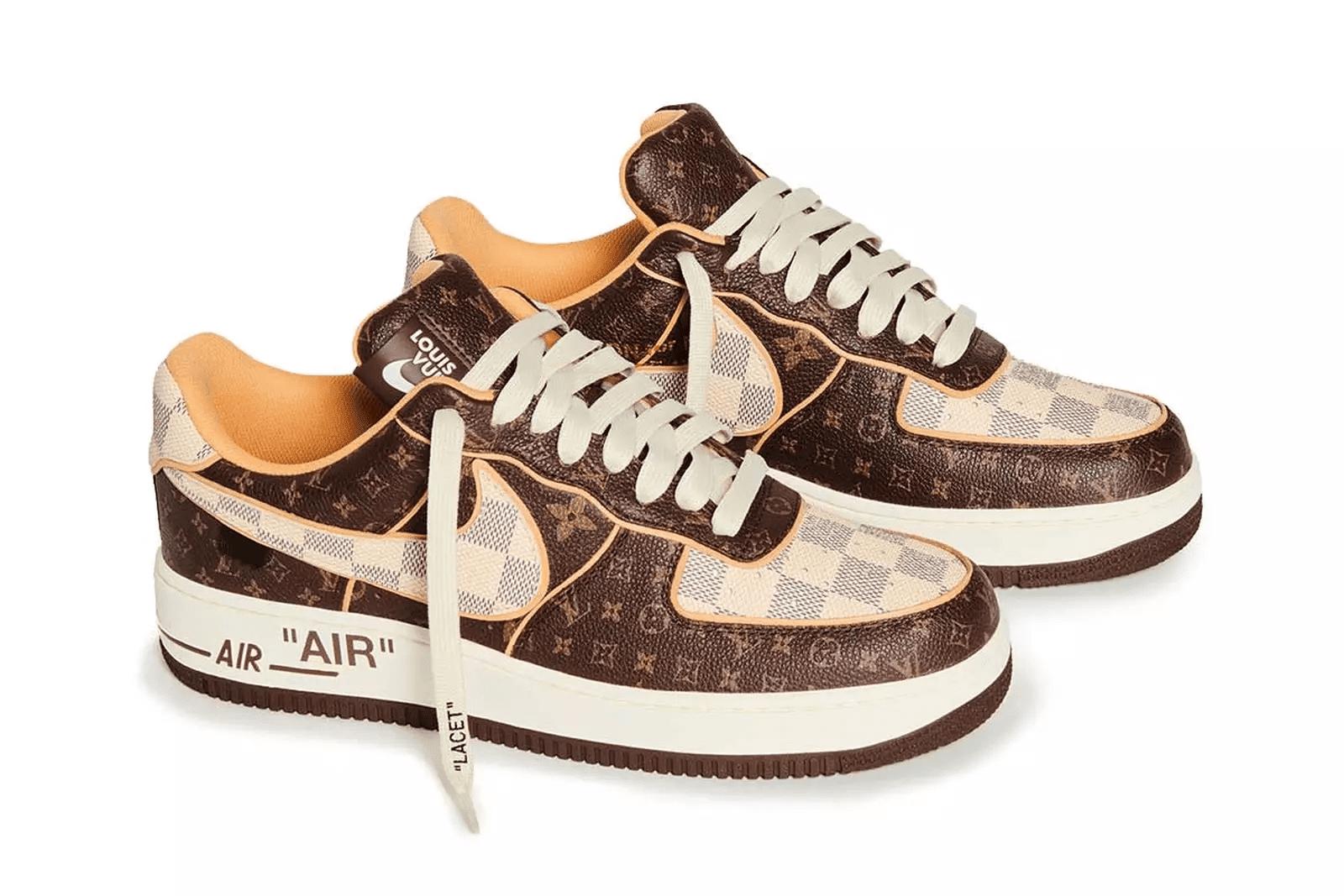 Nike air force 1 low louis vuitton monogram brown damier azur