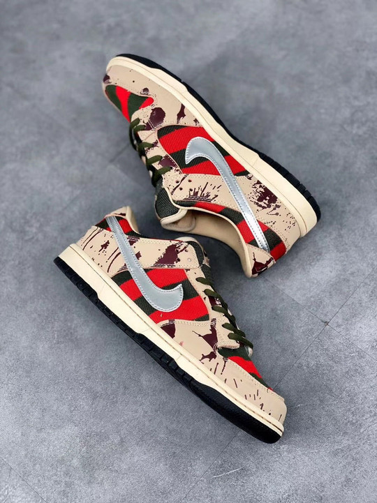 Nike sb dunk low ” freddy krueger” taupe/chrome