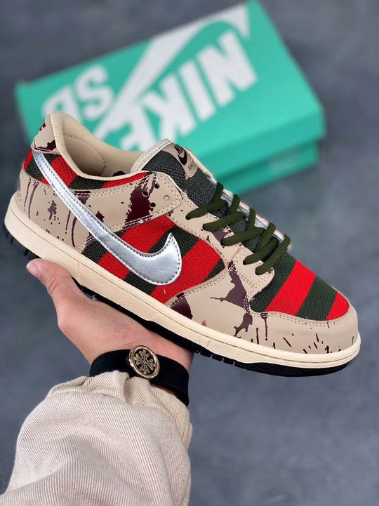 Nike sb dunk low ” freddy krueger” taupe/chrome