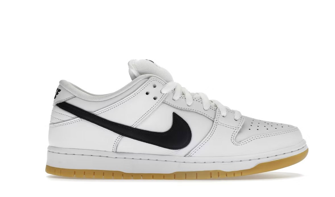 Nike sb dunk low pro white gum sos998-07
