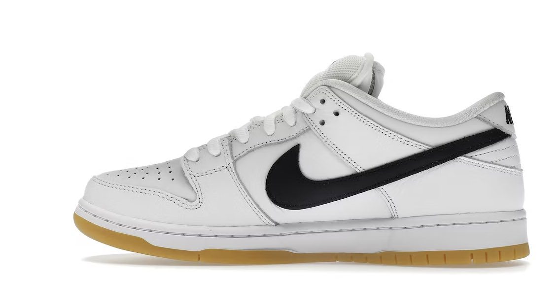 Nike sb dunk low pro white gum sos998-07