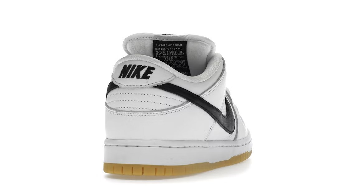 Nike sb dunk low pro white gum sos998-07