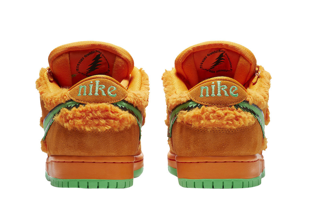 Nike sb dunk low x grateful dead bears orange
