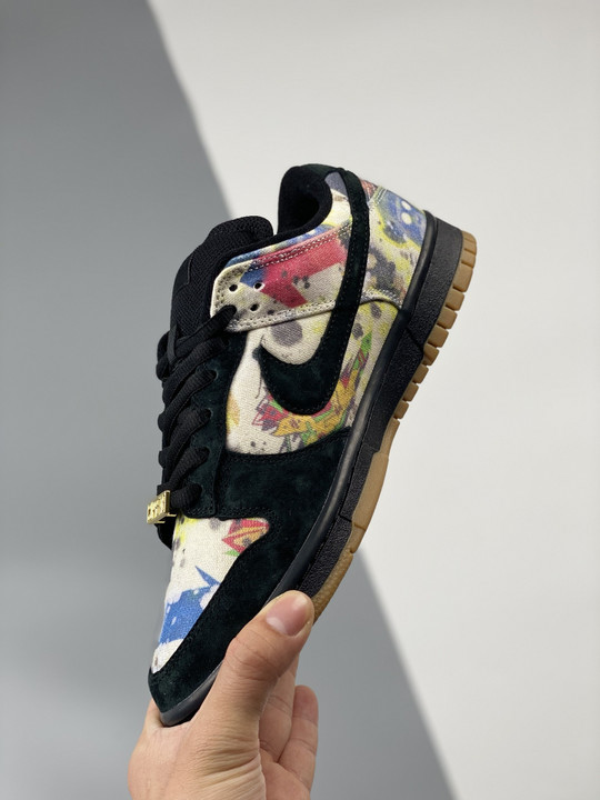 Supreme x rammellzee x nike sb dunk low black multi fd8778-001
