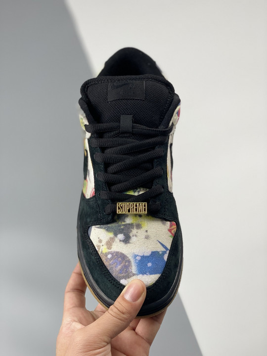 Supreme x rammellzee x nike sb dunk low black multi fd8778-001