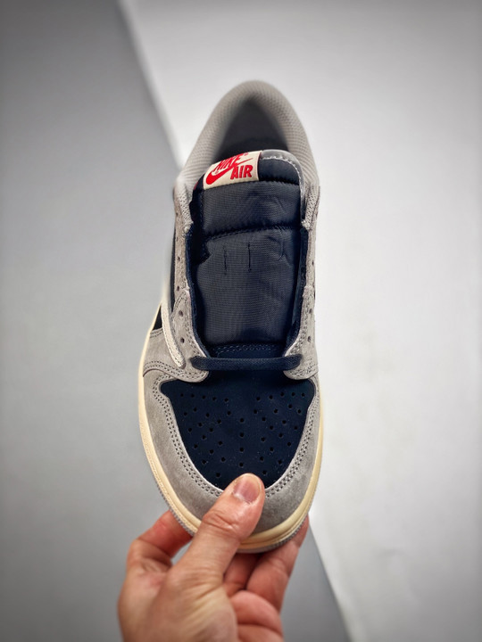 Travis scott x air jordan 1 low og sp grey/black/cream