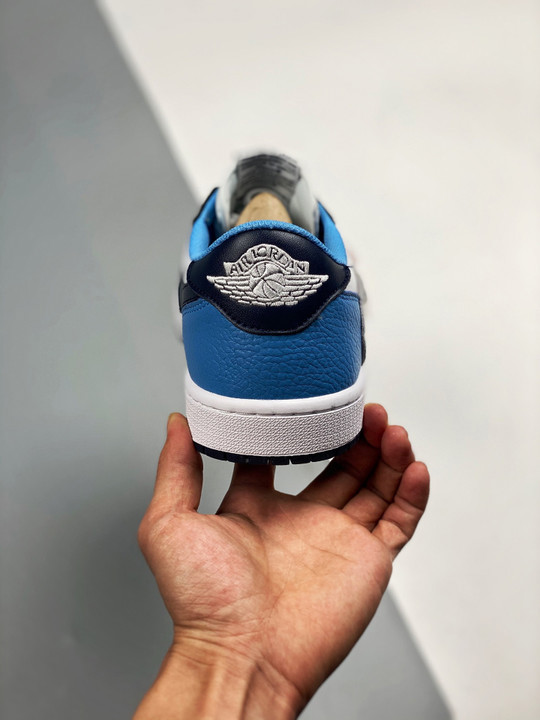 Travis scott x air jordan 1 low uncwhite navy blue