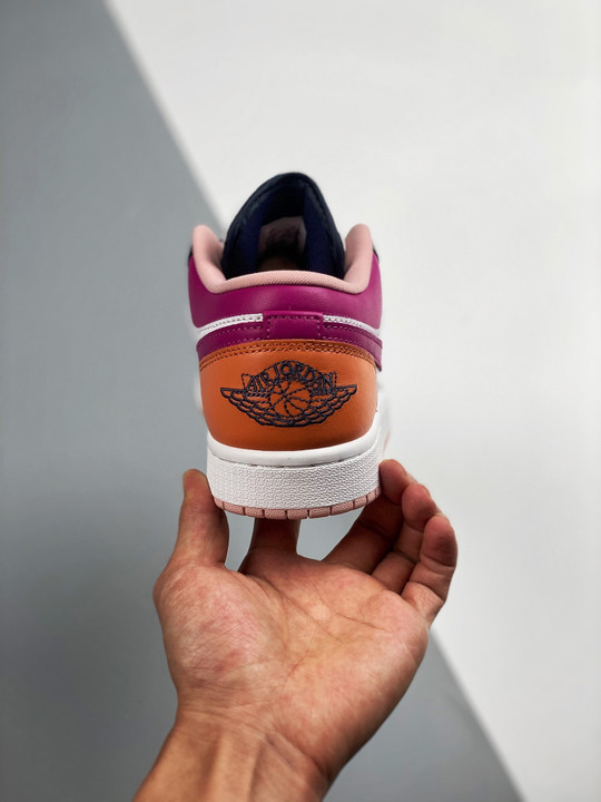 Wmns mismatched air jordan 1 low purple magenta white