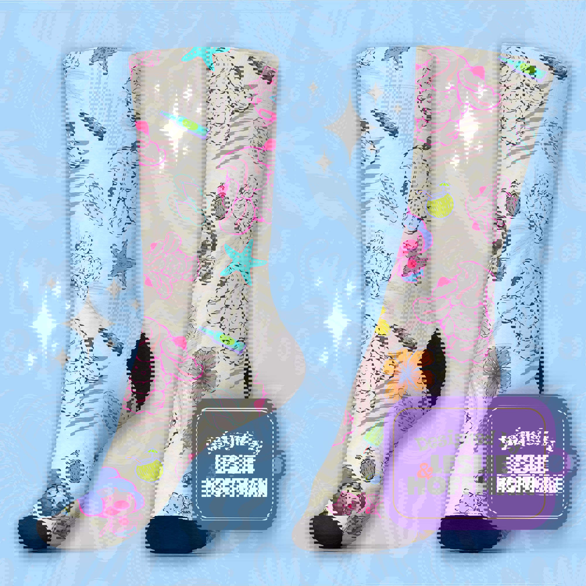 Alcremie Summer Funny Pokemon Socks