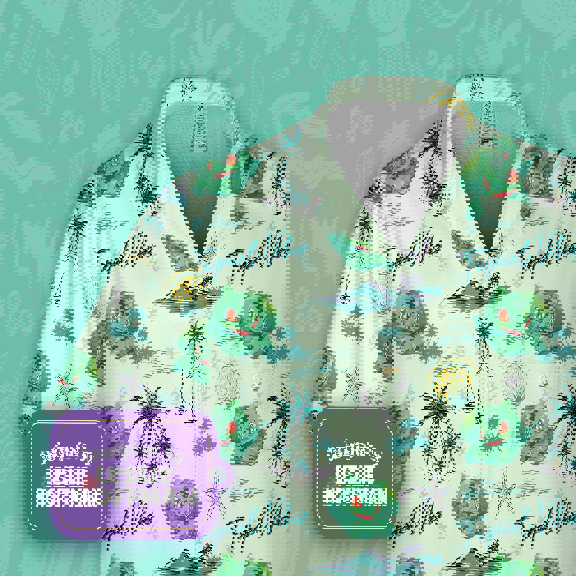 Bulbasaur Tropical Vibes Hawaiian Shirt - Grass Pokemon Button Up Shirt