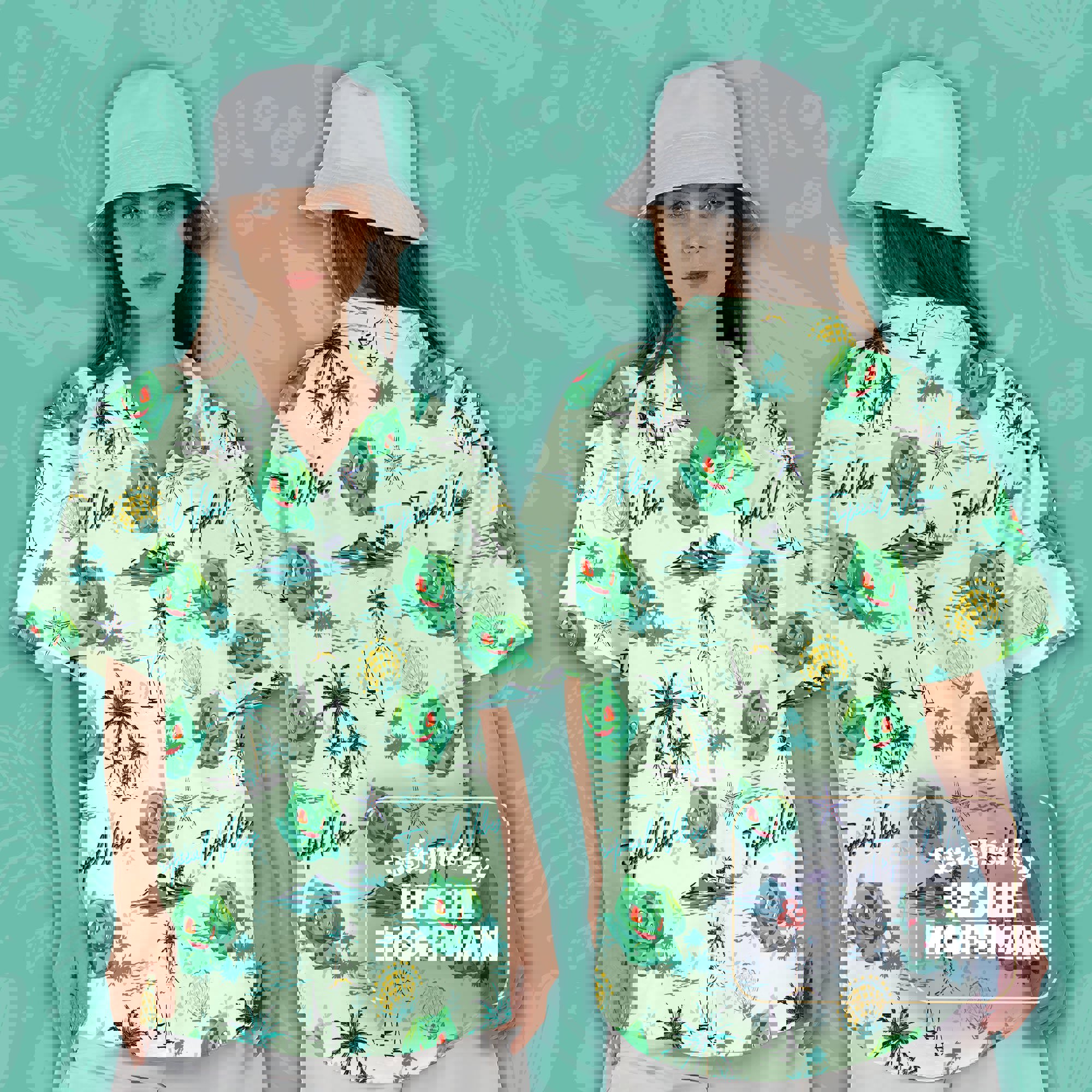 Bulbasaur Tropical Vibes Hawaiian Shirt - Grass Pokemon Button Up Shirt
