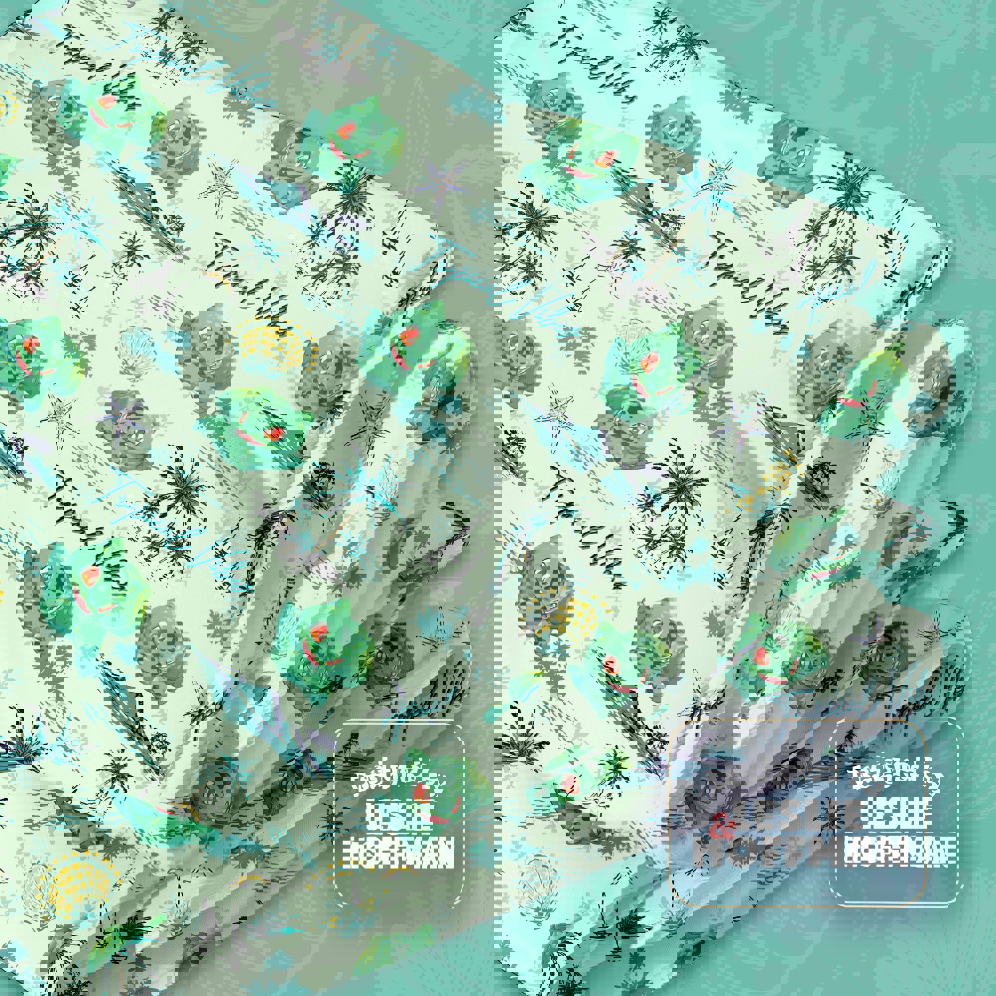 Bulbasaur Tropical Vibes Pokemon Fleece Blanket