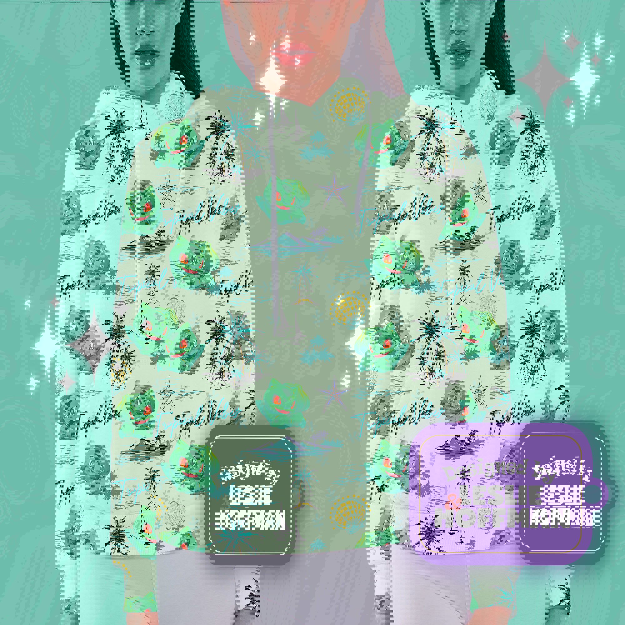 Bulbasaur tropical vibes pokemon hoodies