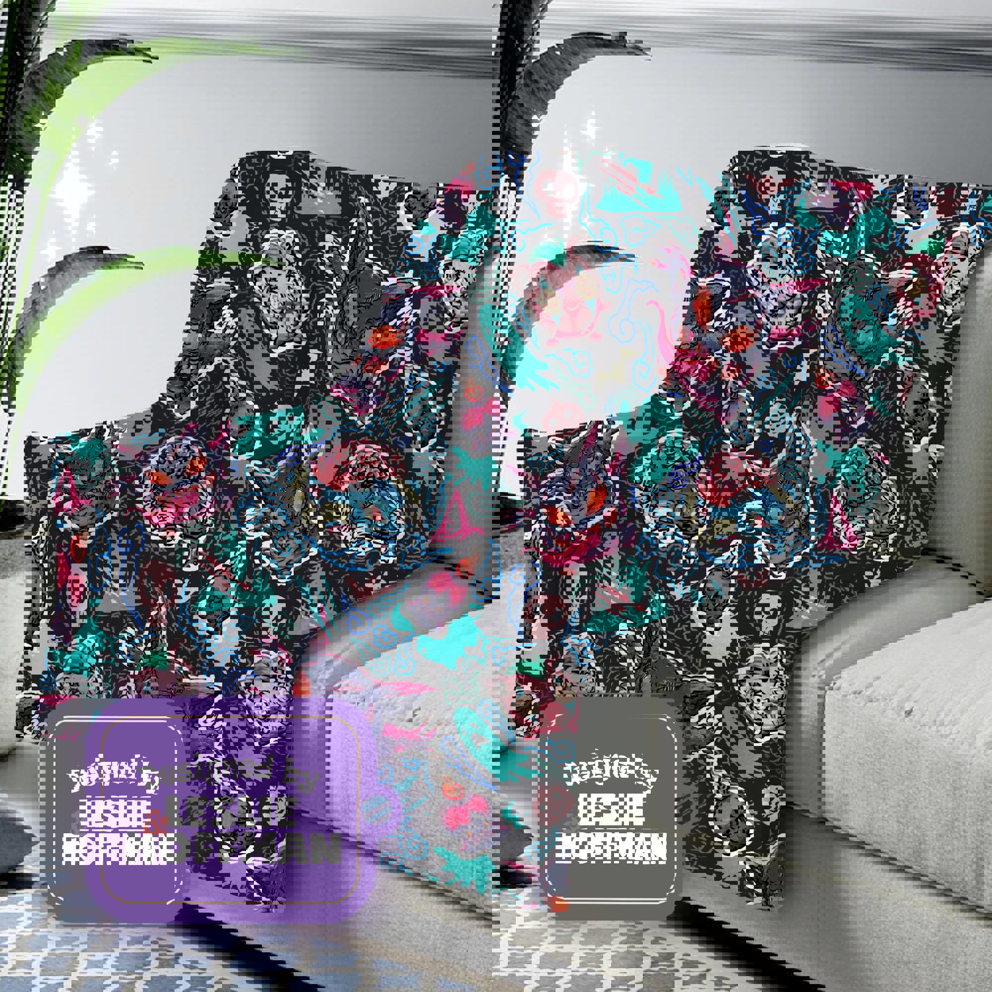 Bulbasaur Zombie Blue Pokemon Blanket