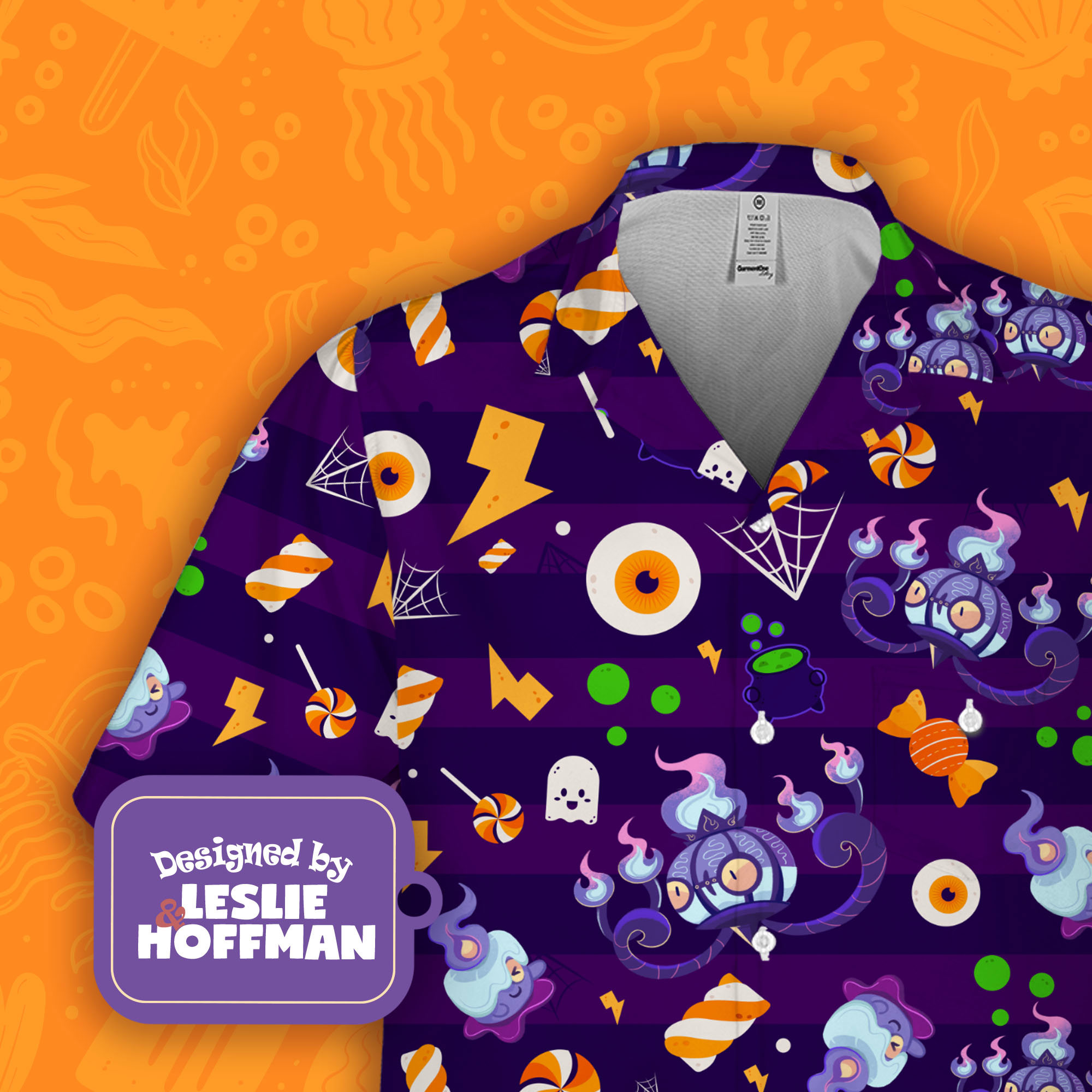 Chandelure Hawaiian Shirt - Ghost Pokemon Button Up Shirt