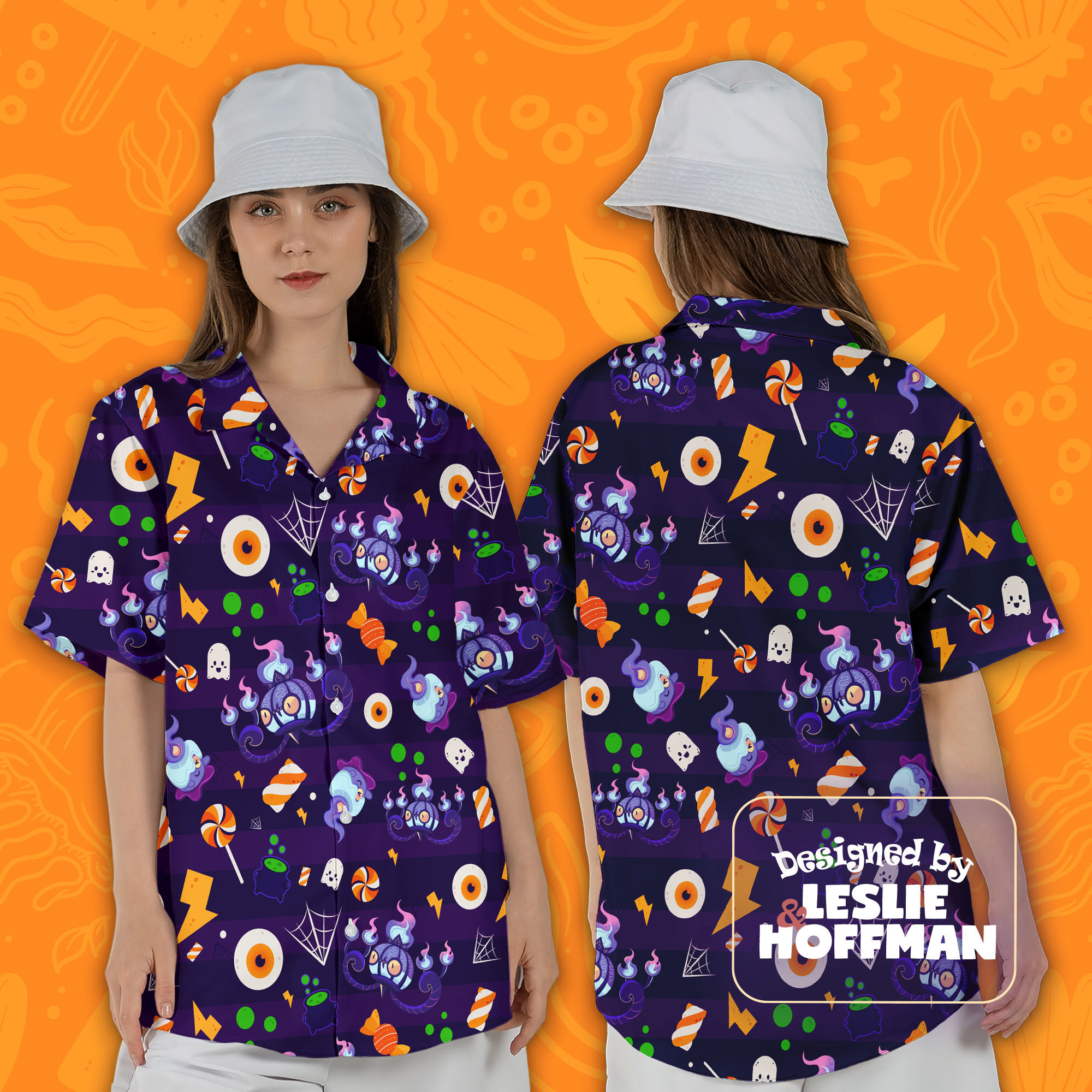 Chandelure Hawaiian Shirt - Ghost Pokemon Button Up Shirt