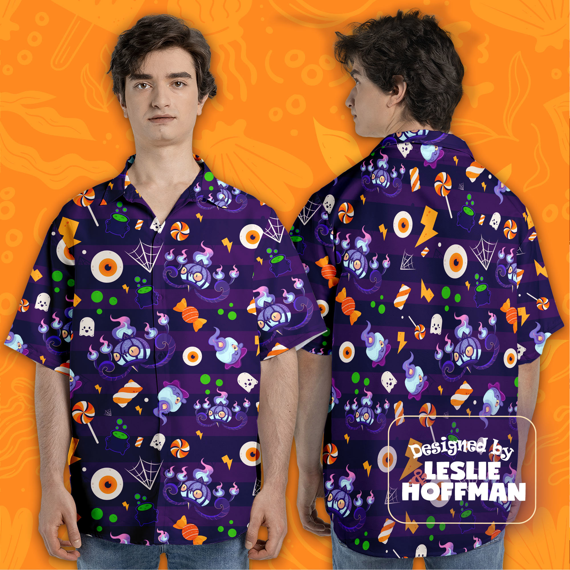 Chandelure Hawaiian Shirt - Ghost Pokemon Button Up Shirt
