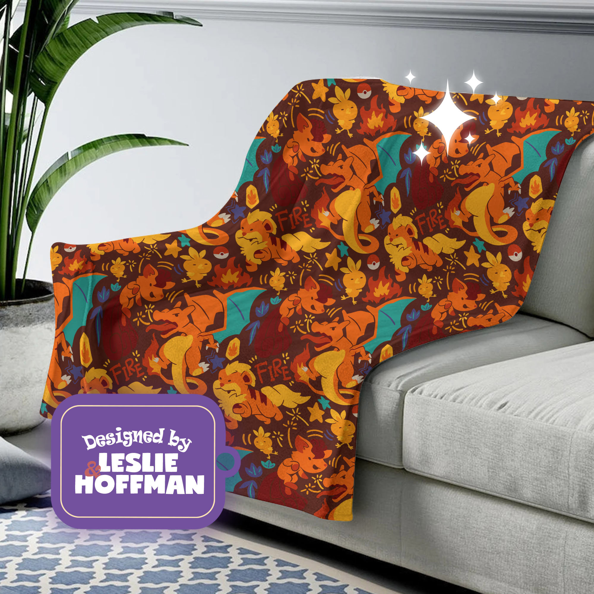 Charizard Pokemon Blanket