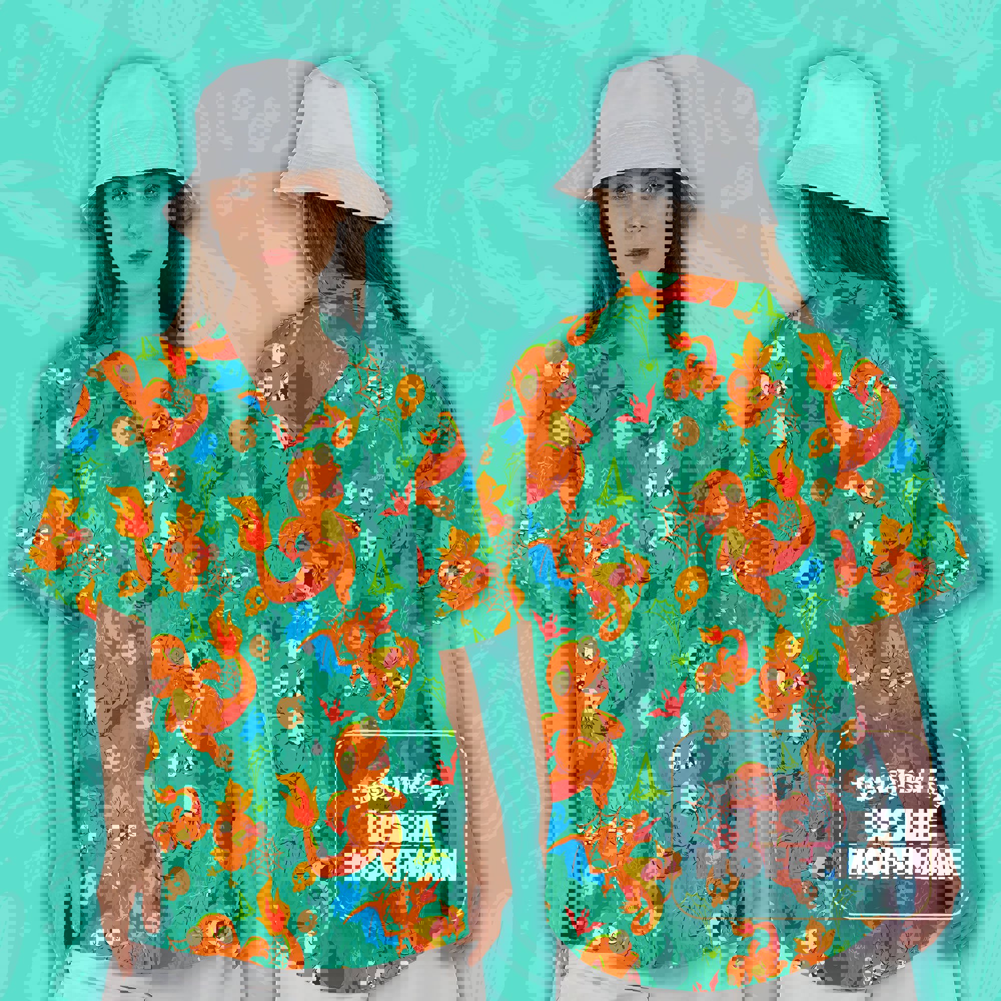 Charmander Undead Hawaiian Shirt - Fire Pokemon Button Up Shirt