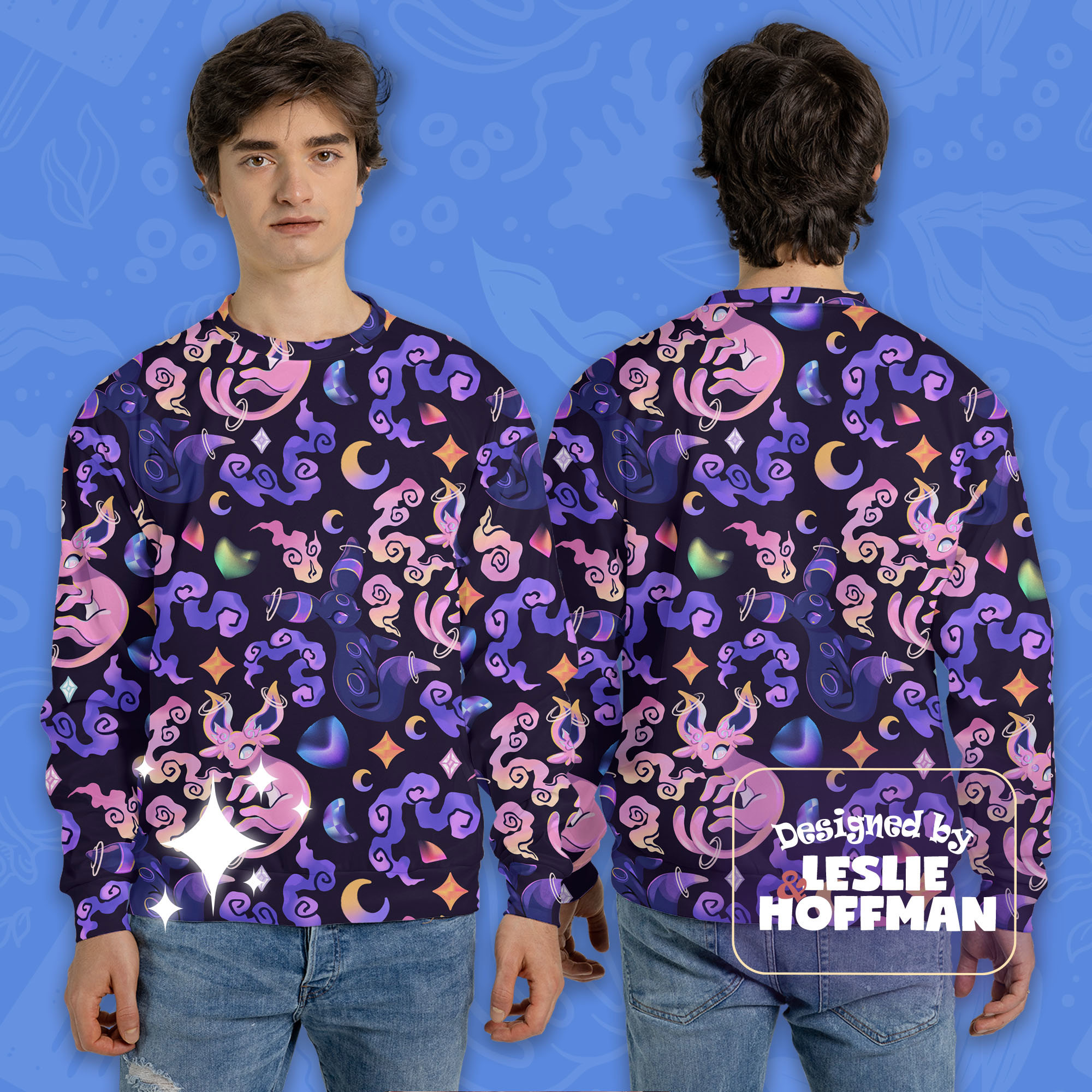 Espeon umbreon psychic pokemon sweatshirt