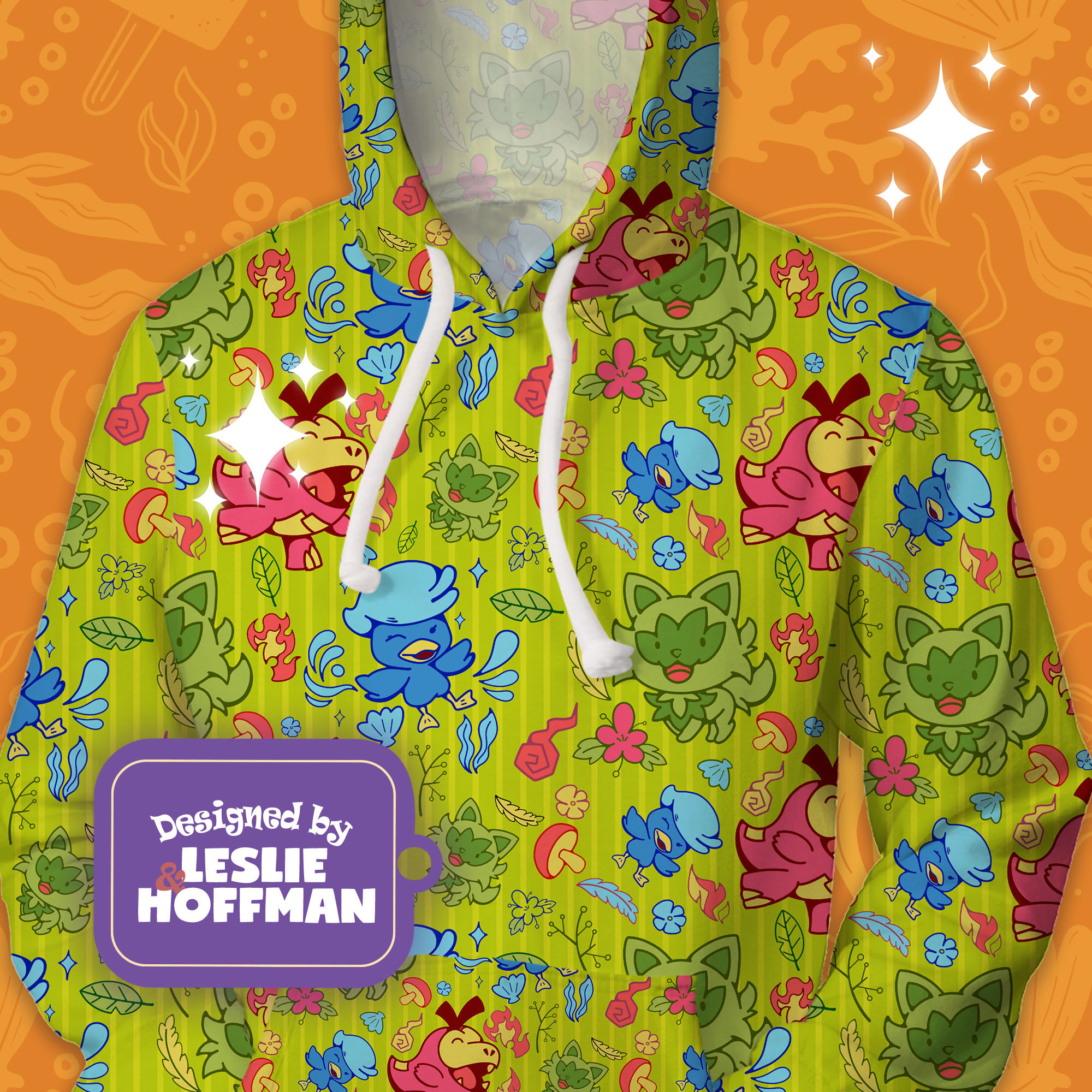 Gen 9 scarlet grass pokemon hoodie