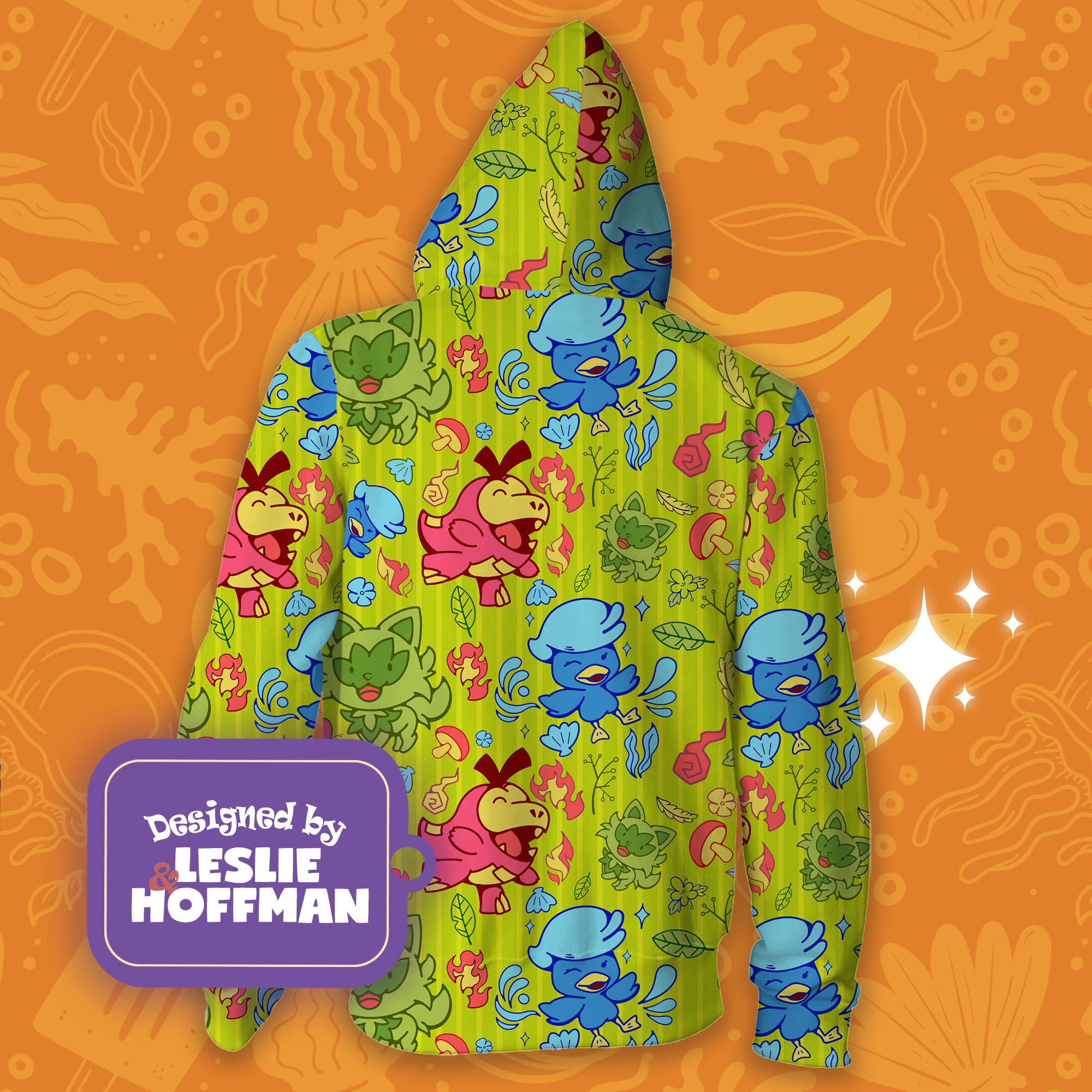 Gen 9 scarlet grass pokemon hoodie