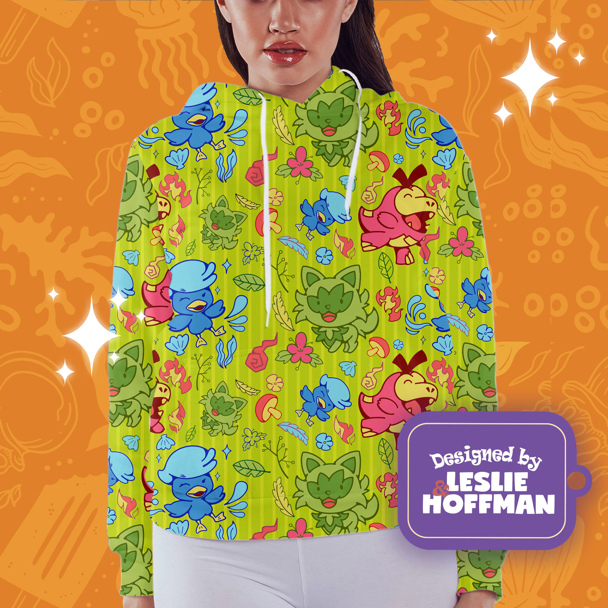 Gen 9 scarlet grass pokemon hoodie