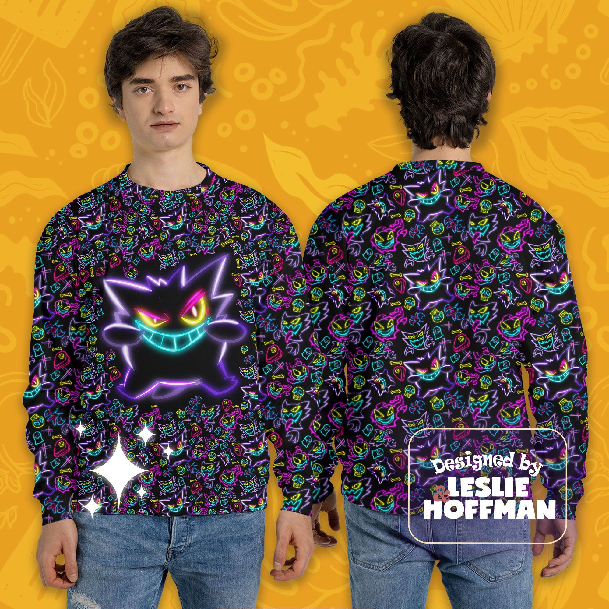 Gengar ghost pokemon sweatshirts