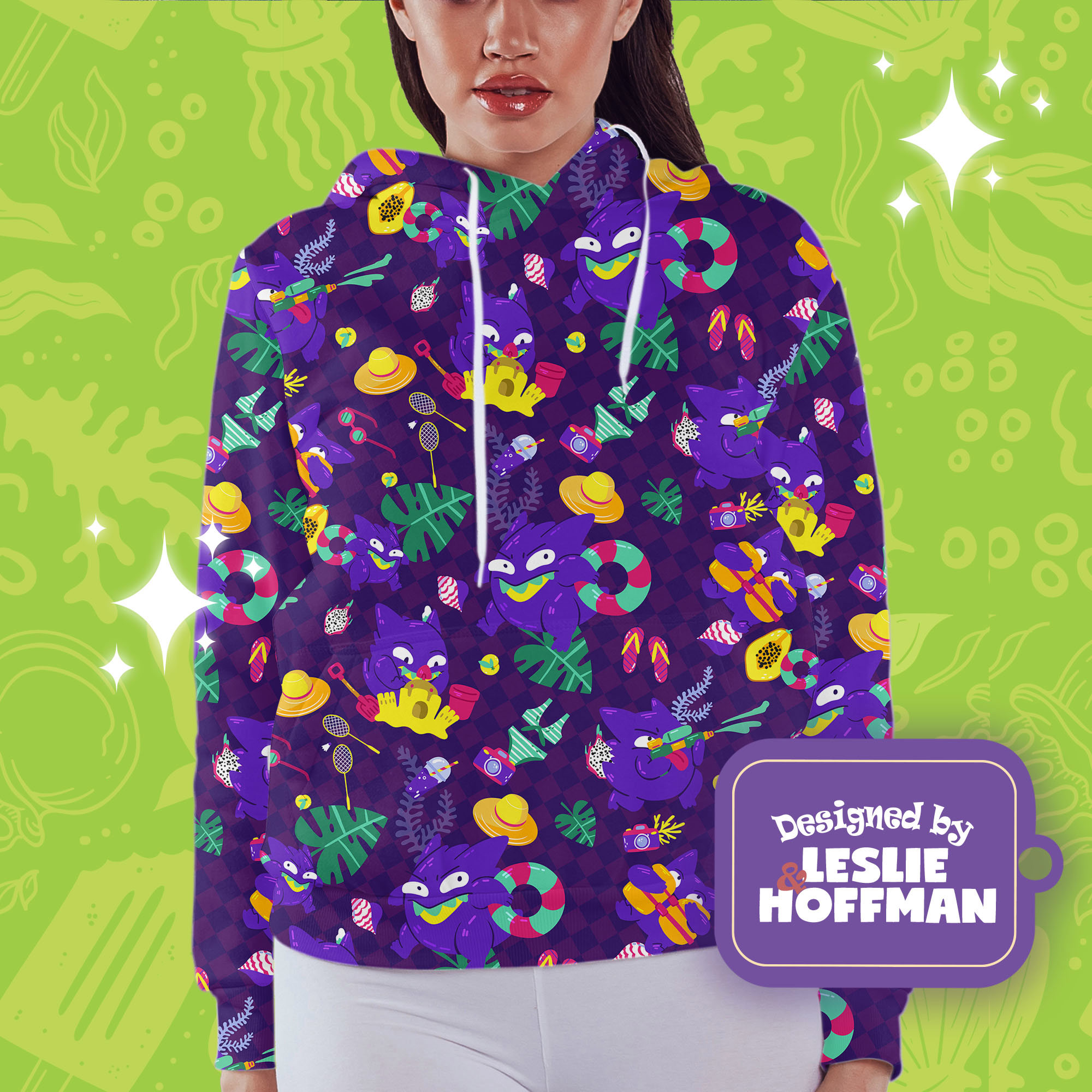 Gengar summer fun pokemon hoodies