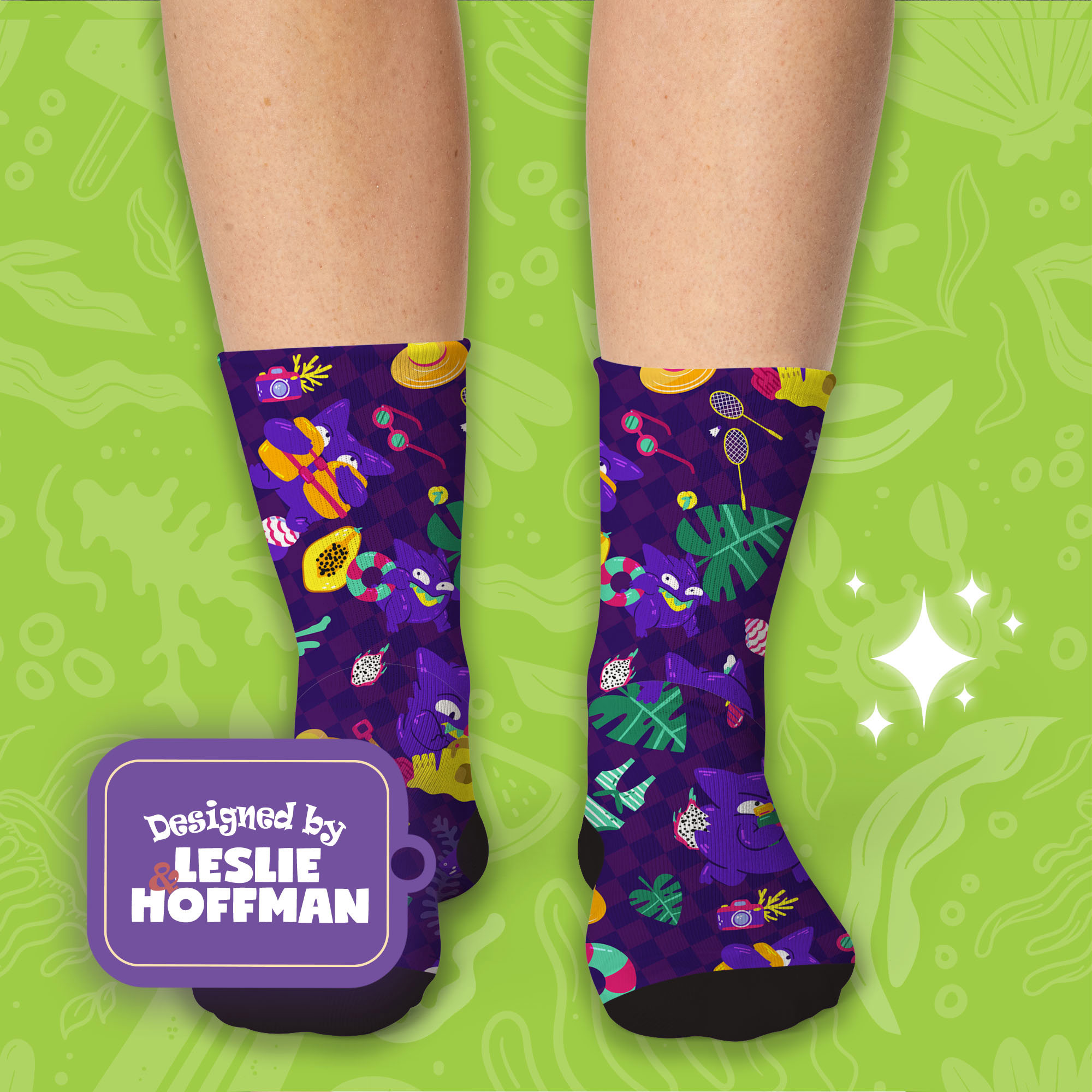 Gengar Summer Fun Socks Pokemon Gifts Socks