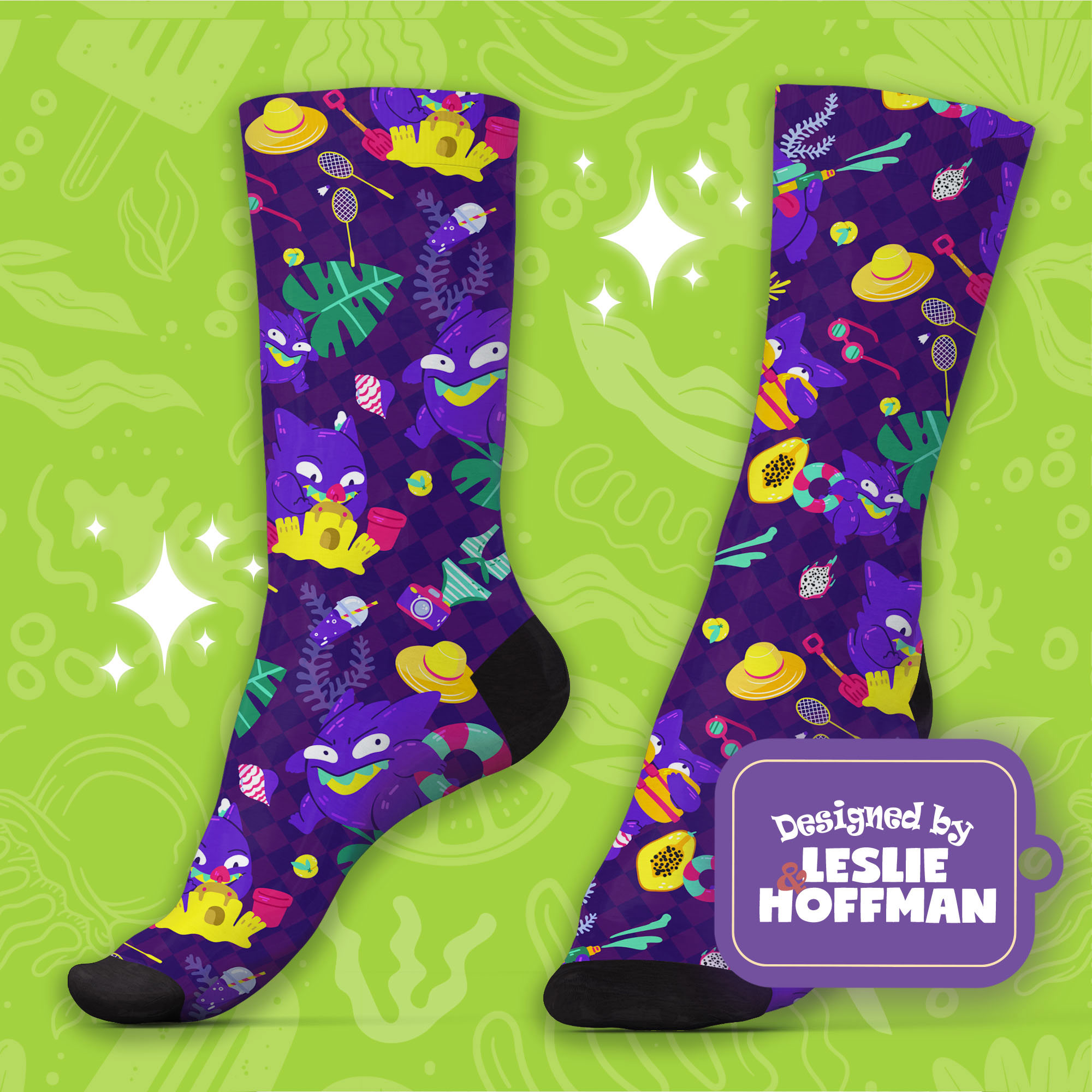 Gengar Summer Fun Socks Pokemon Gifts Socks