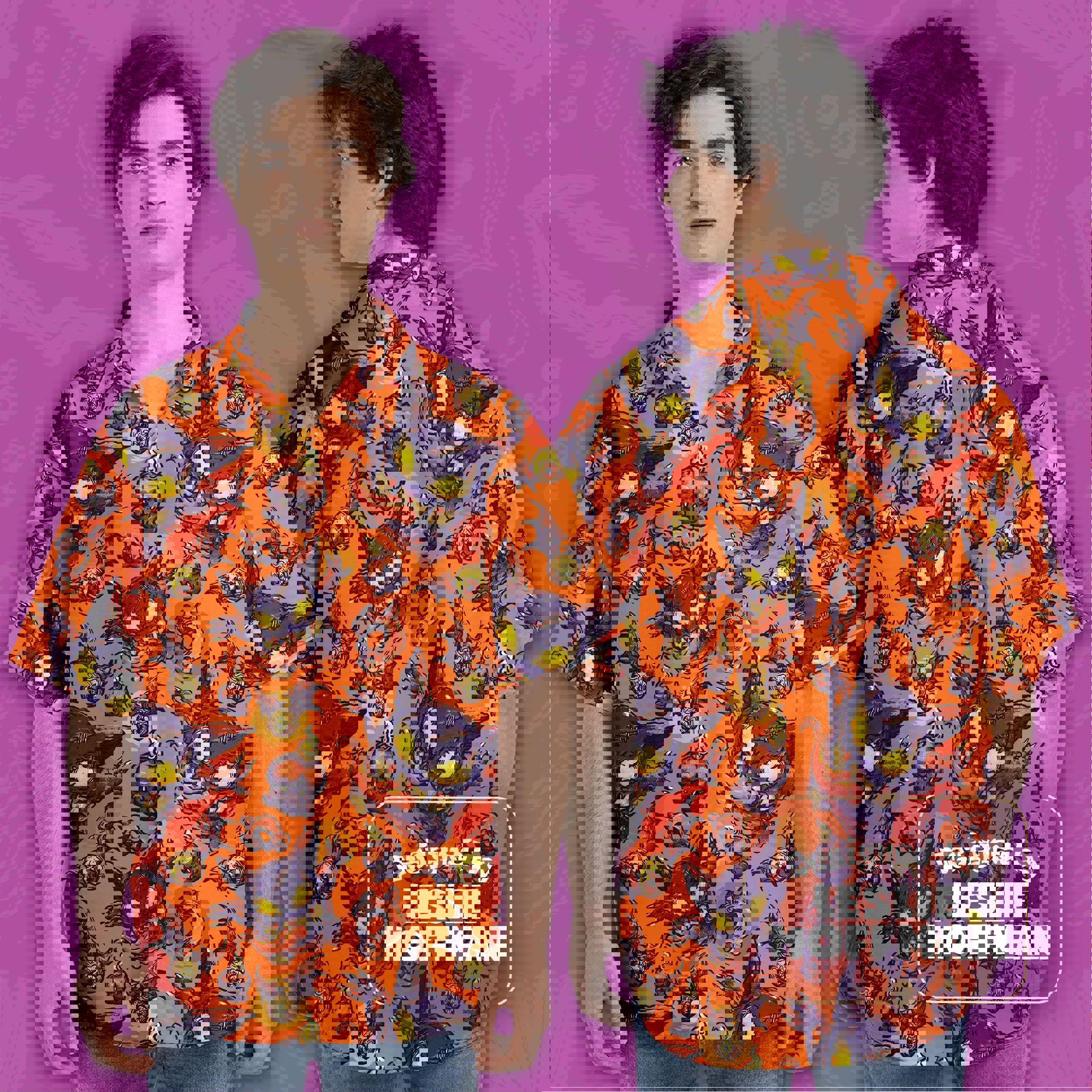 Gengar Zombie Button Up Shirt - Ghost Pokemon Hawaiian Shirt
