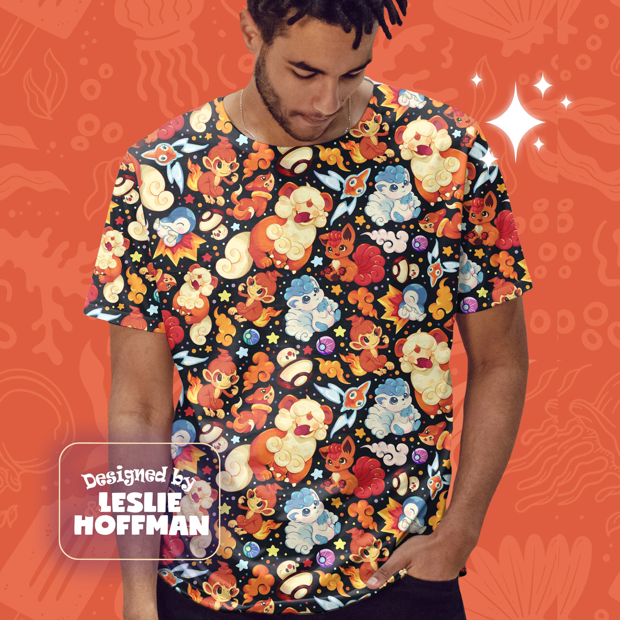 Growlithe Orange Pokemon Shirts