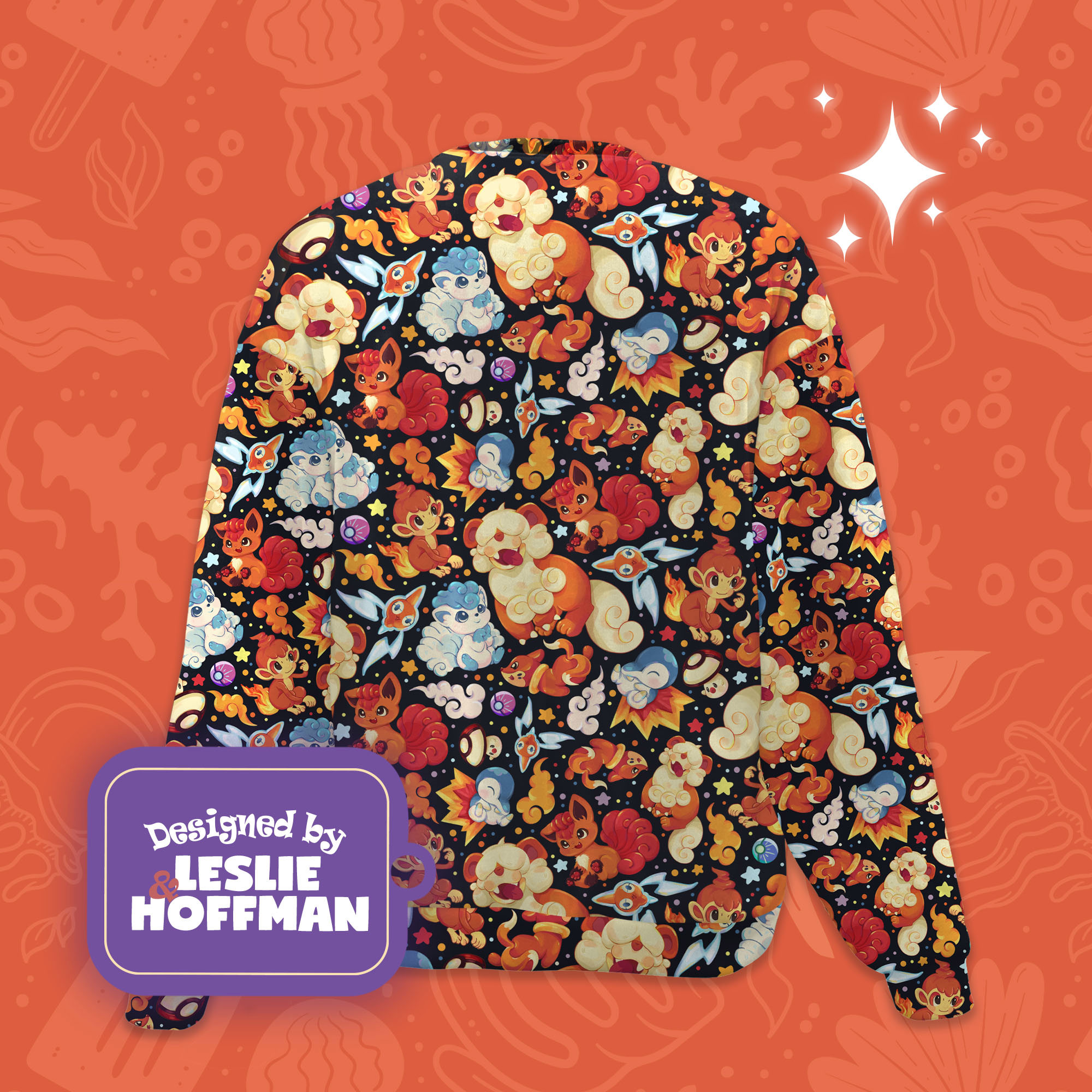 Growlithe orange pokemon sweatshirt