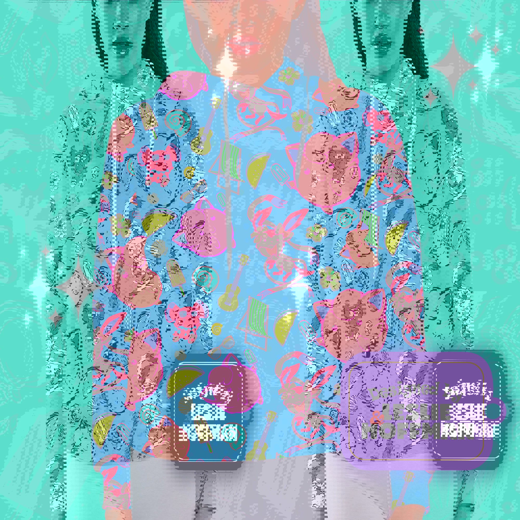 Jigglypuff summer pokemon hoodies