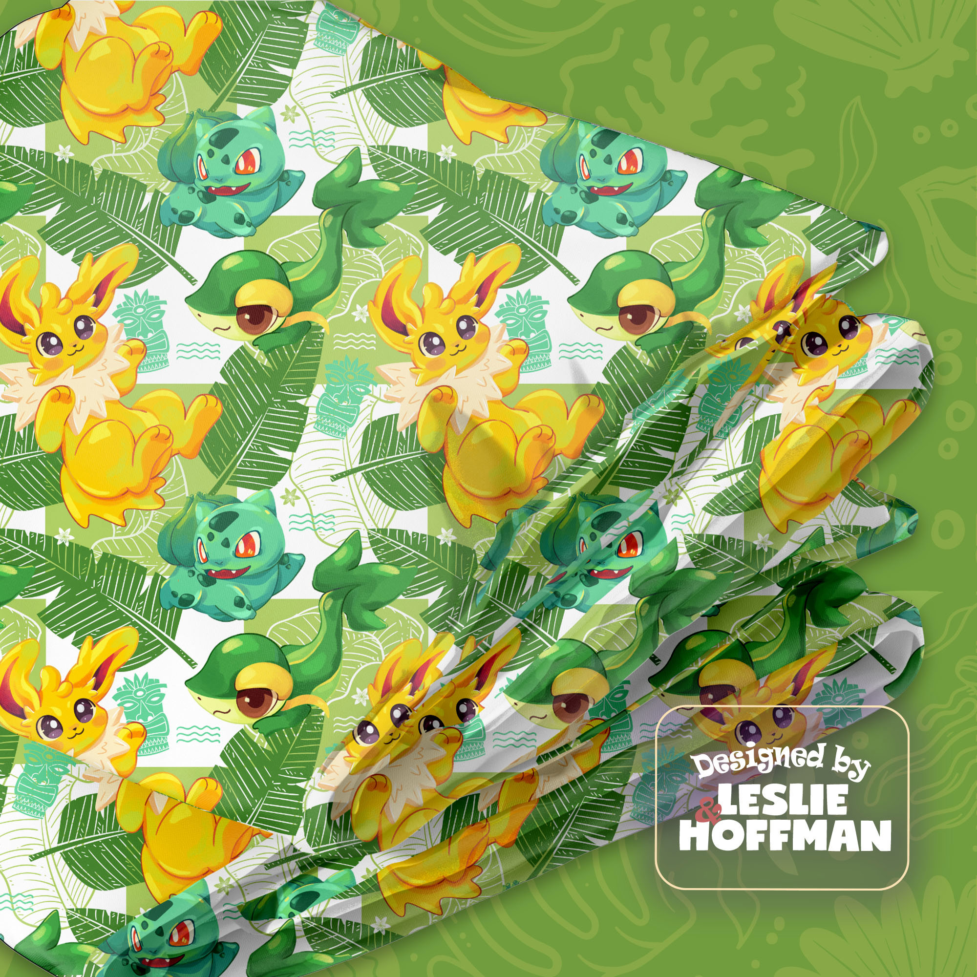 Jolteon Green Pokemon Blankets