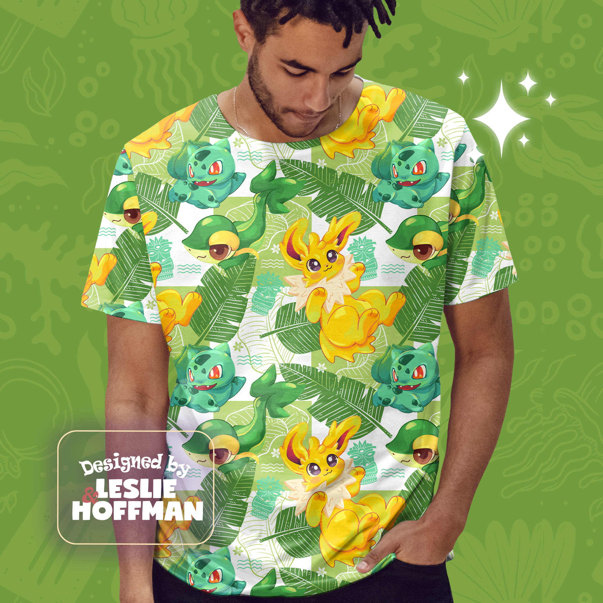 Jolteon Green Pokemon Shirt