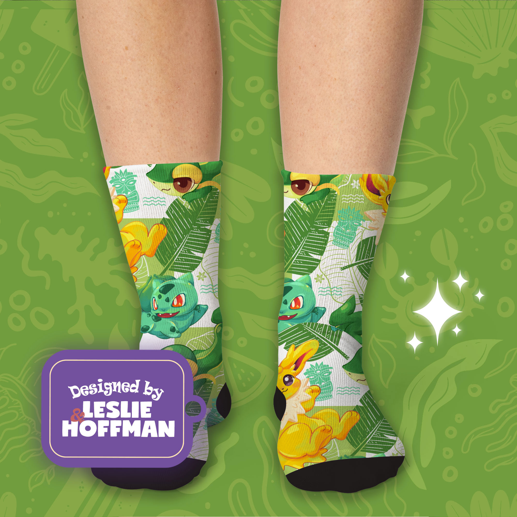 Jolteon Green Socks Pokemon Gifts Socks