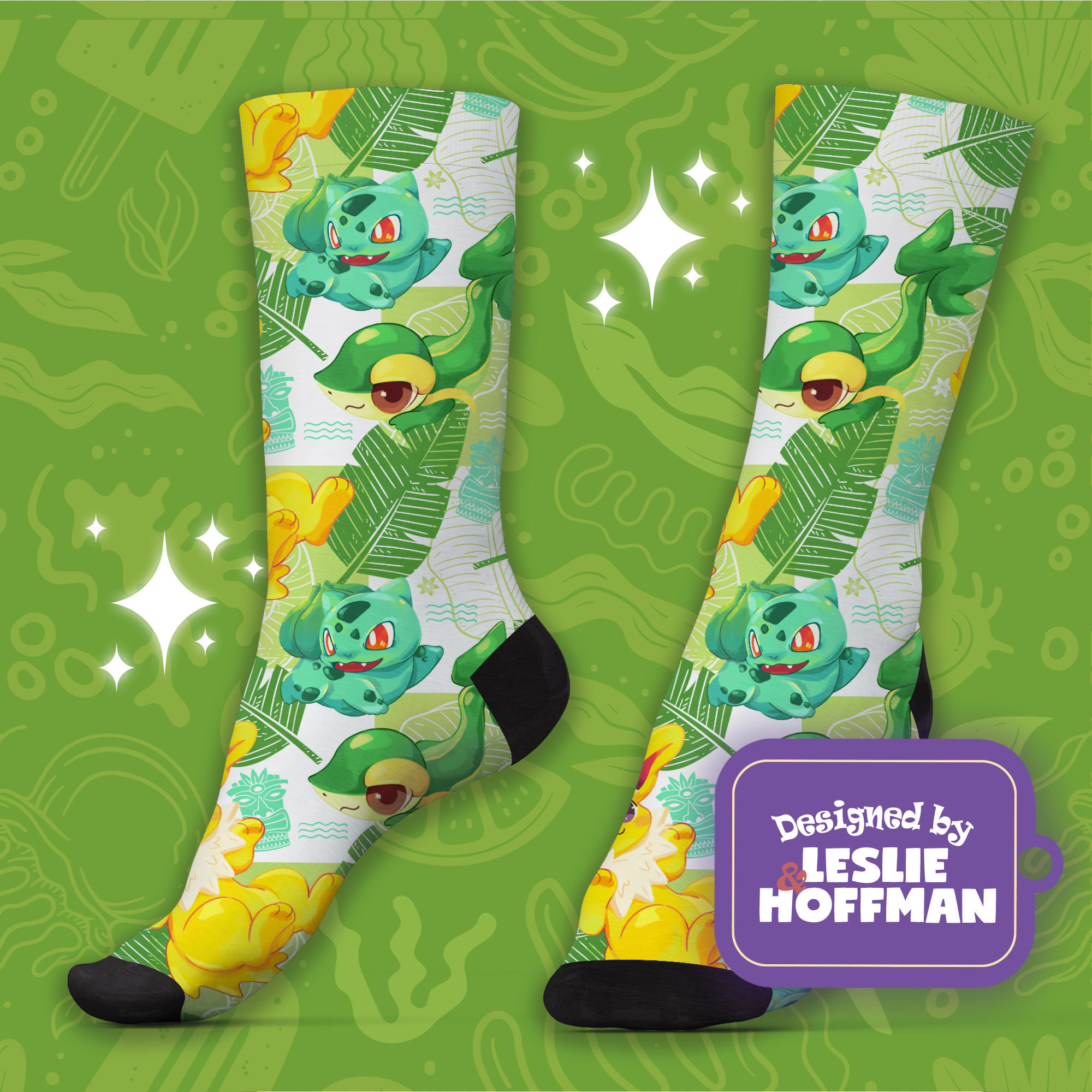 Jolteon Green Socks Pokemon Gifts Socks
