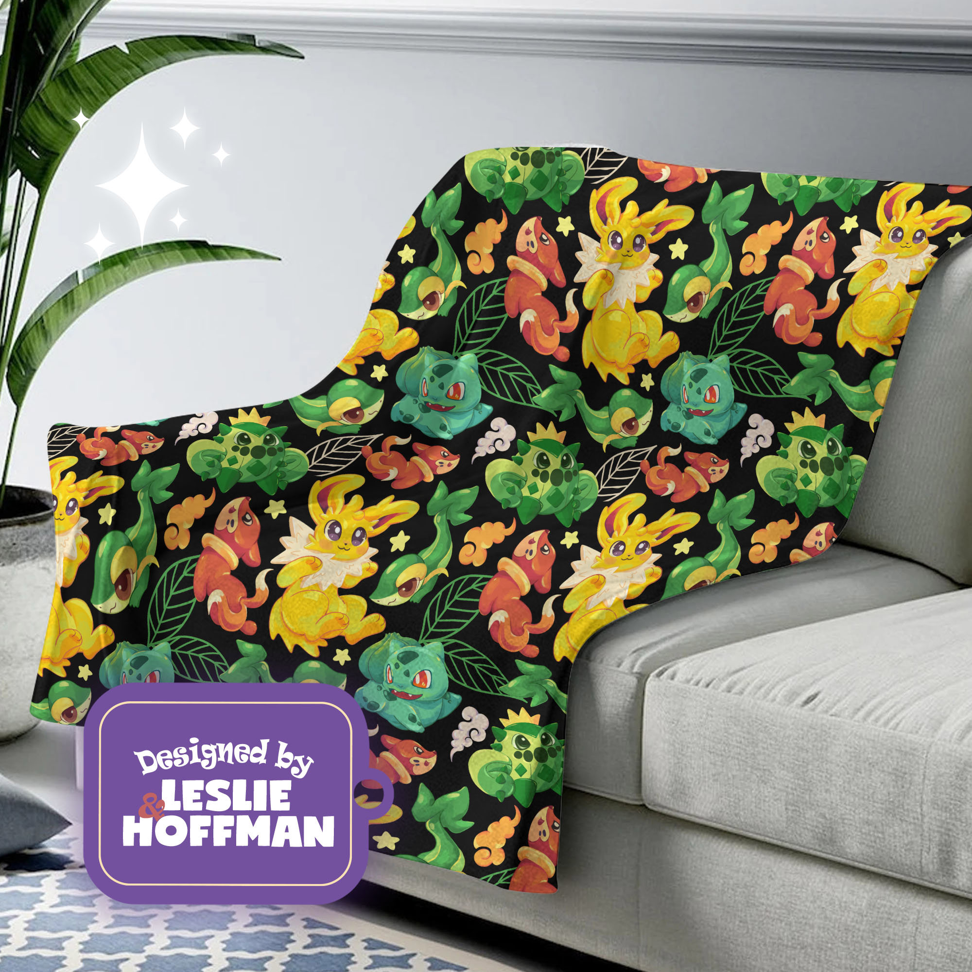 Jolteon Pokemon Fleece Blanket