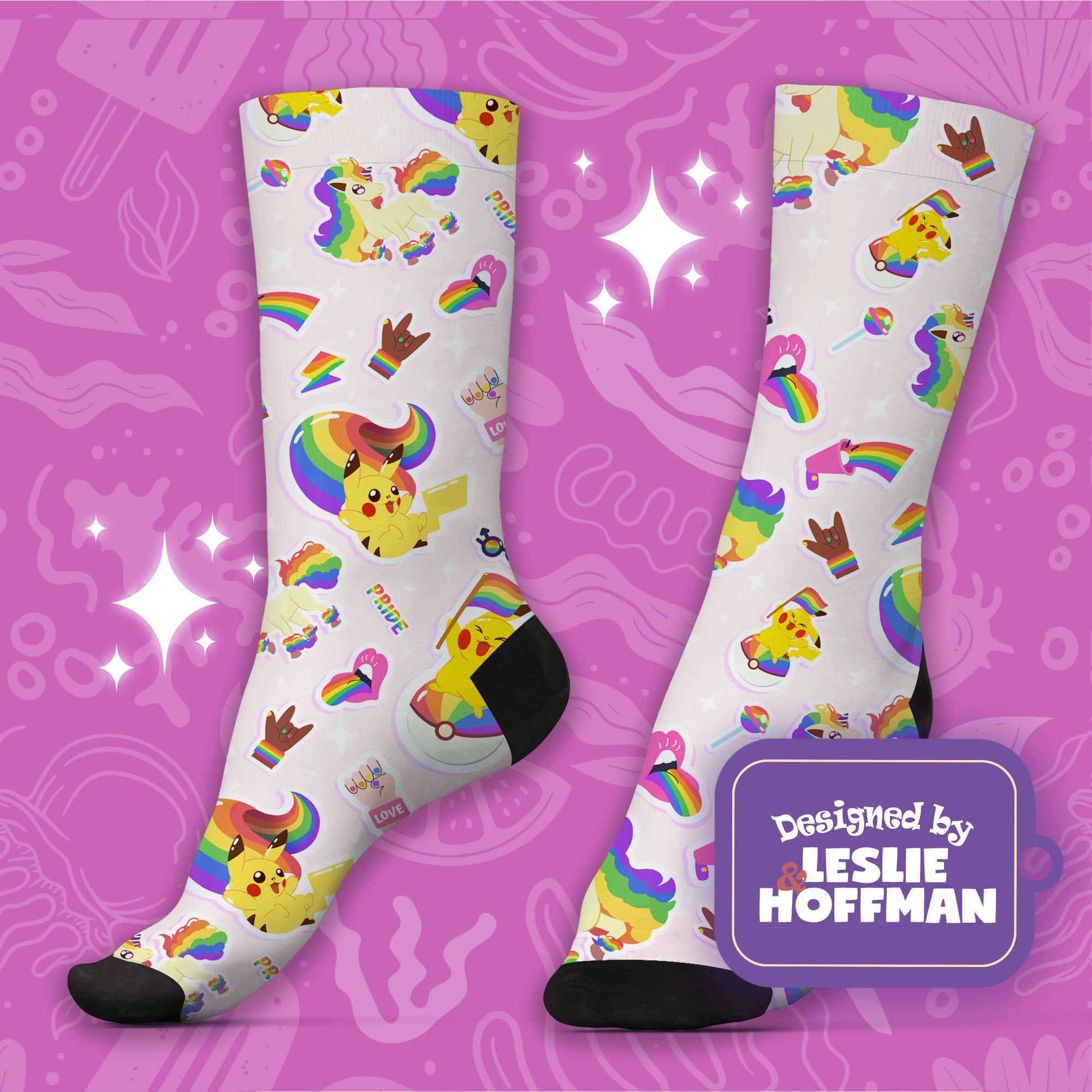 LGBT Pride Cute Socks Pokemon Socks