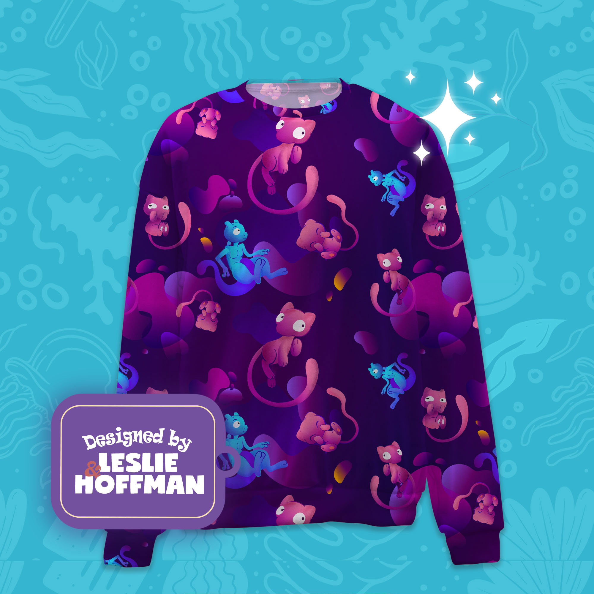 Mew mewtwo pokemon sweatshirt gifts