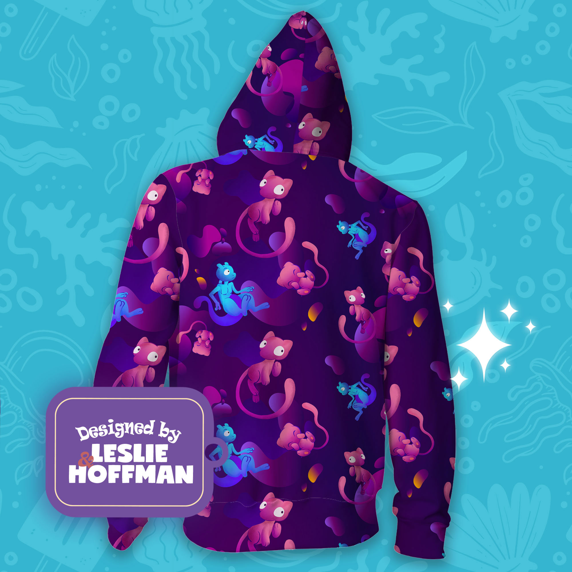 Mew mewtwo psychic pokemon hoodies