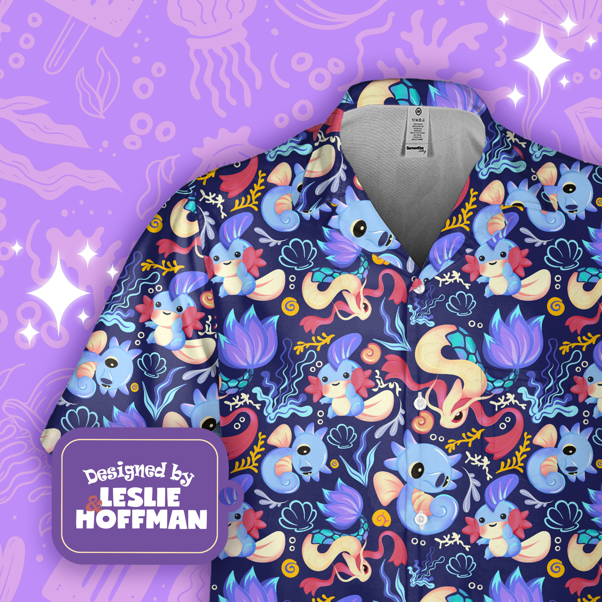 Milotic Hawaiian Shirt - Water Pokemon Button Up Shirt