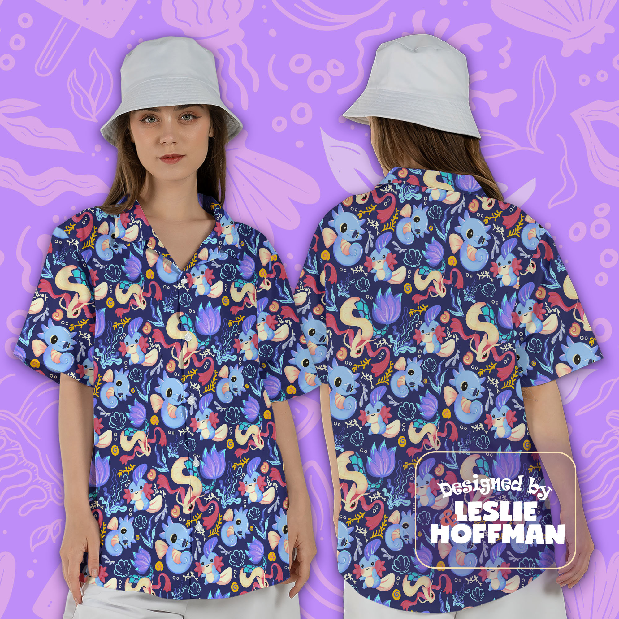Milotic Hawaiian Shirt - Water Pokemon Button Up Shirt