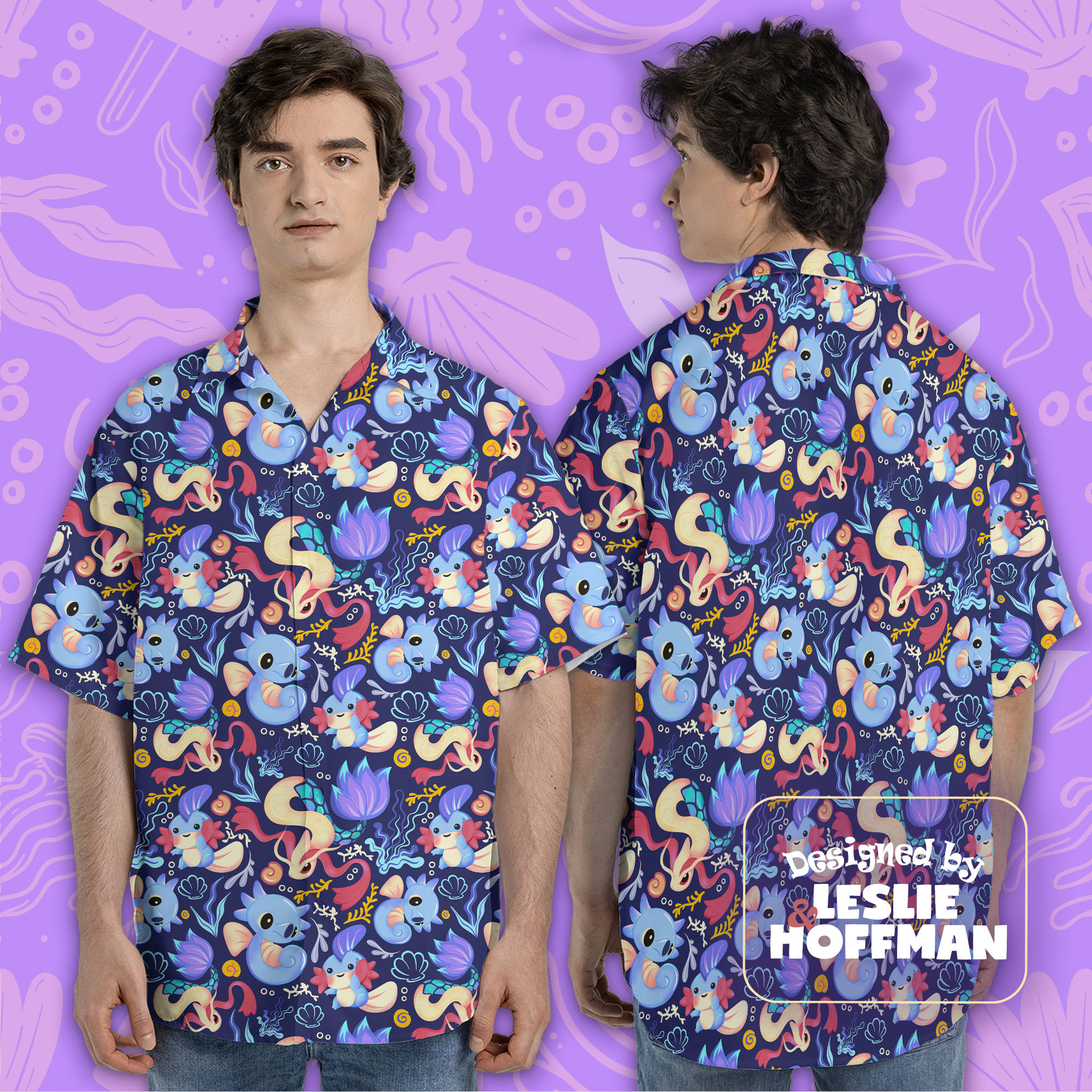 Milotic Hawaiian Shirt - Water Pokemon Button Up Shirt