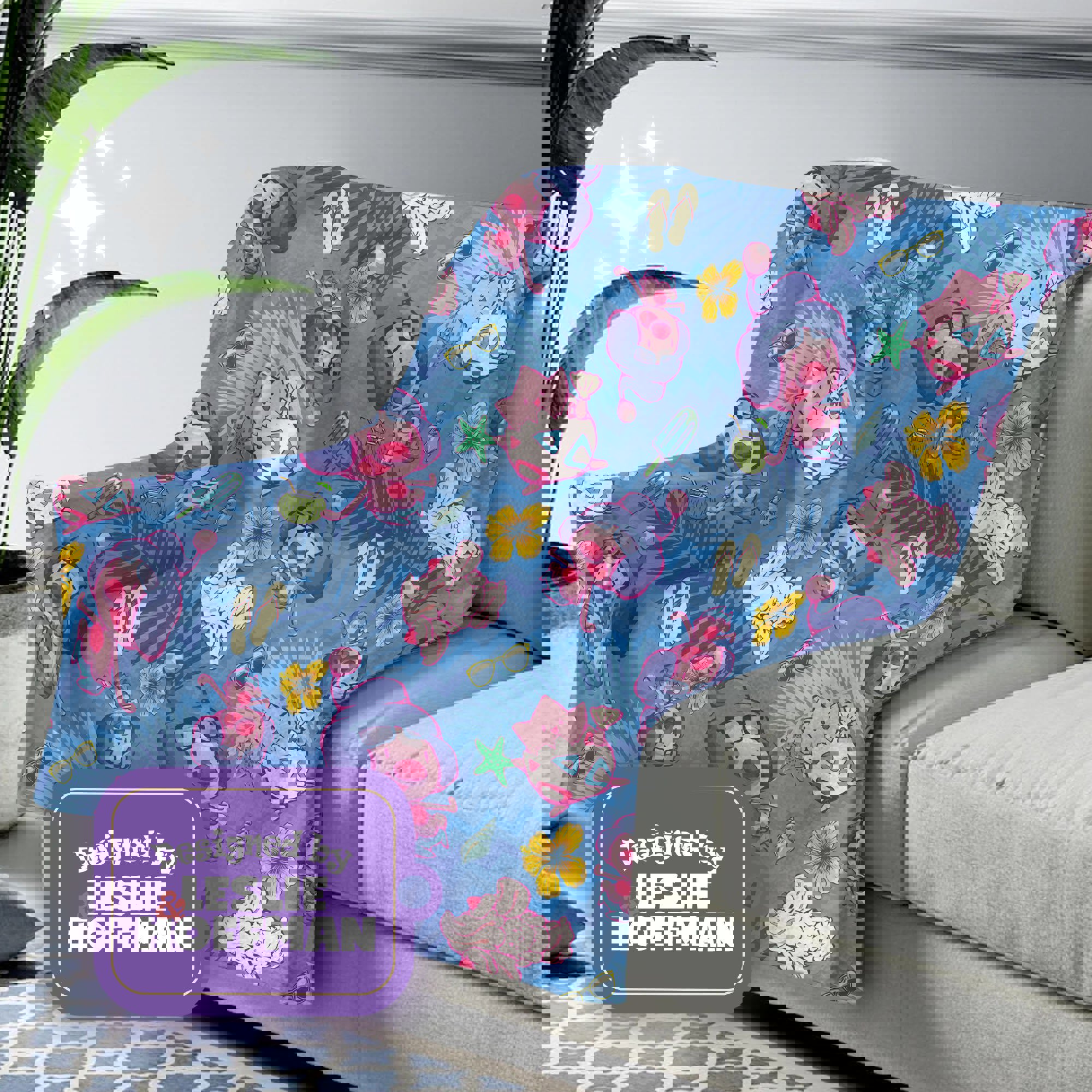 Mime Jr Summer Pokemon Fleece Blanket