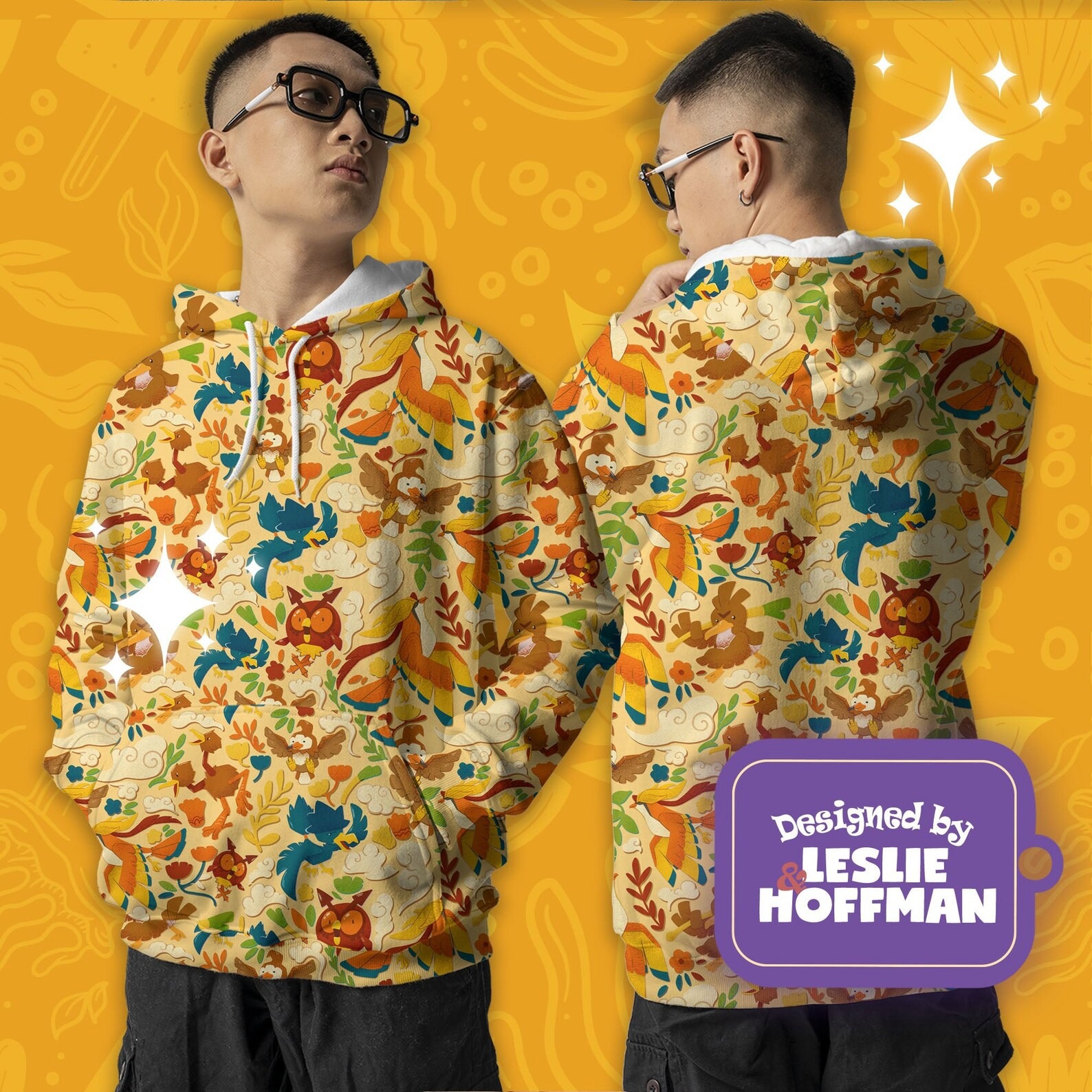 Pidgeot yellow pokemon hoodies