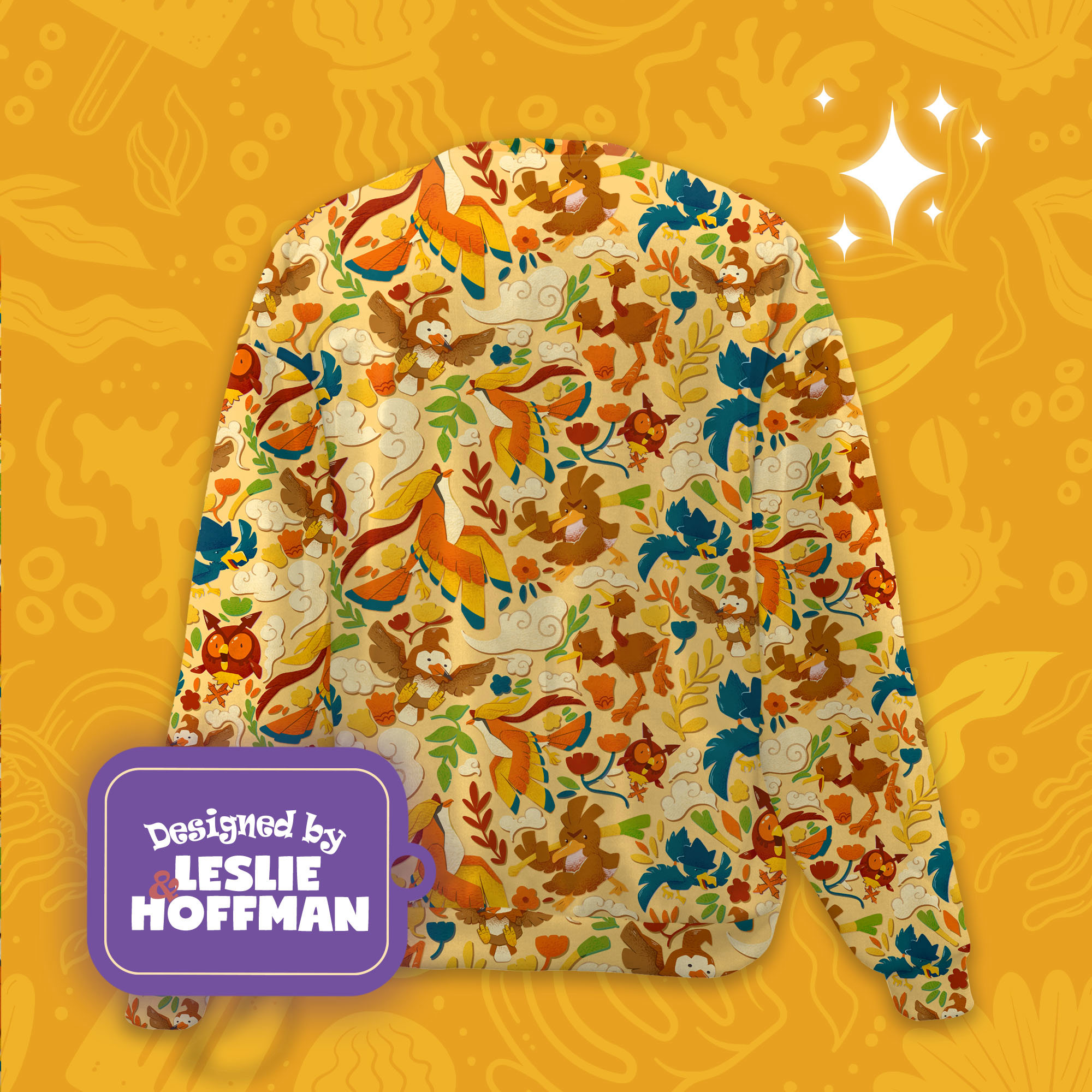 Pidgeot yellow pokemon sweater pokemon sweatshirt