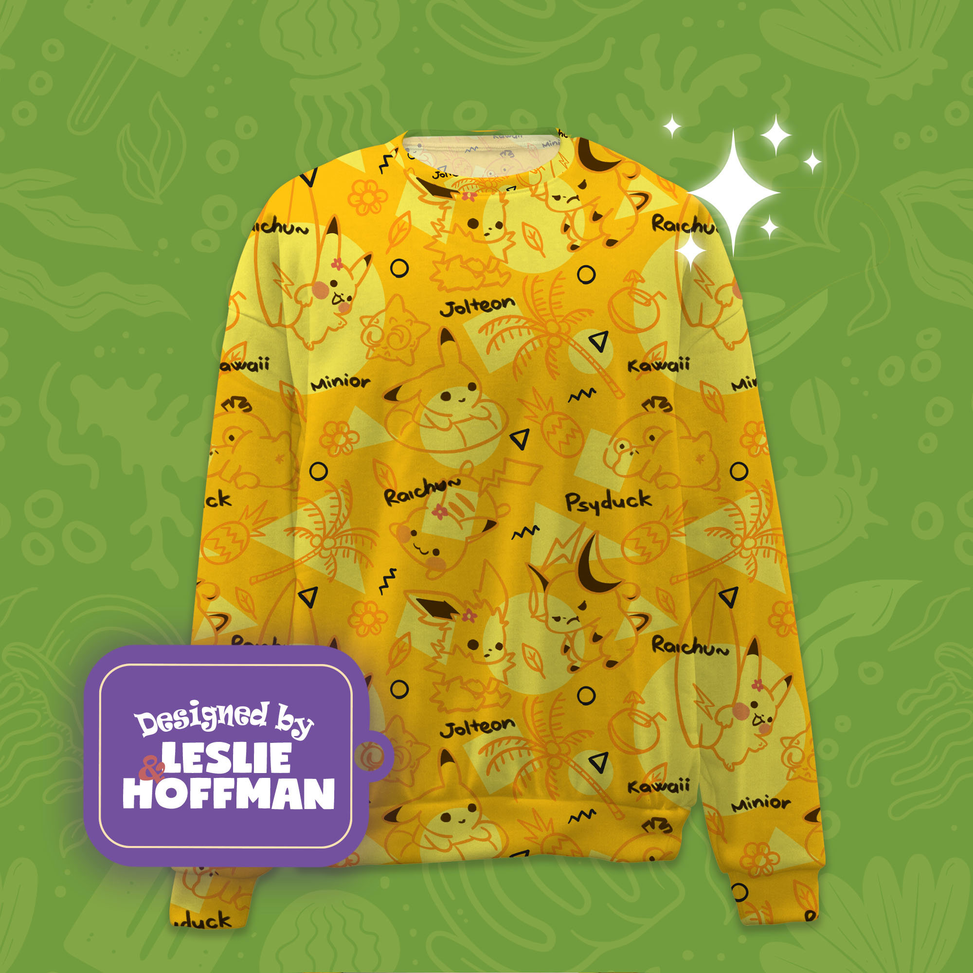 Pikachu yellow electric pokemon sweatshirt